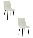 LIBRA Stuhl – beiges Material / schwarze Beine x 2