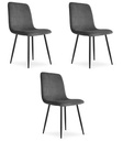RIFT Stuhl – grauer Cord / schwarze Beine x 3