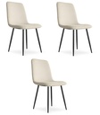 RIFT Stuhl – beige / schwarze Beine x 3