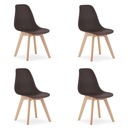 KITO Kaffeestuhl / natürliche Beine x 4