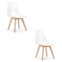 KITO Stuhl transparent / natürliche Beine x 2