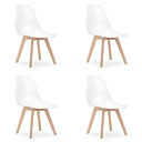 KITO Stuhl transparent / natürliche Beine x 4