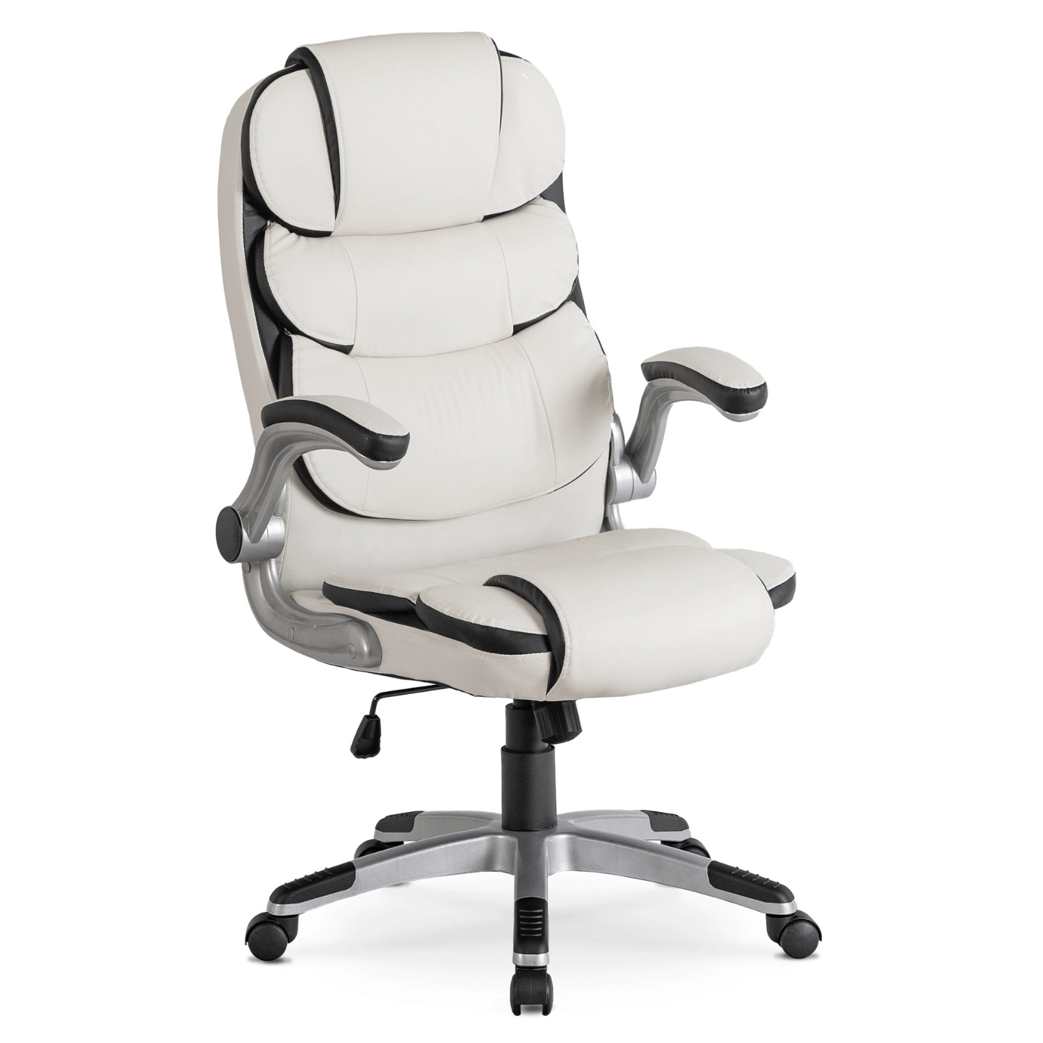 Drehsessel LIVERPOOL, weißes Öko-Leder