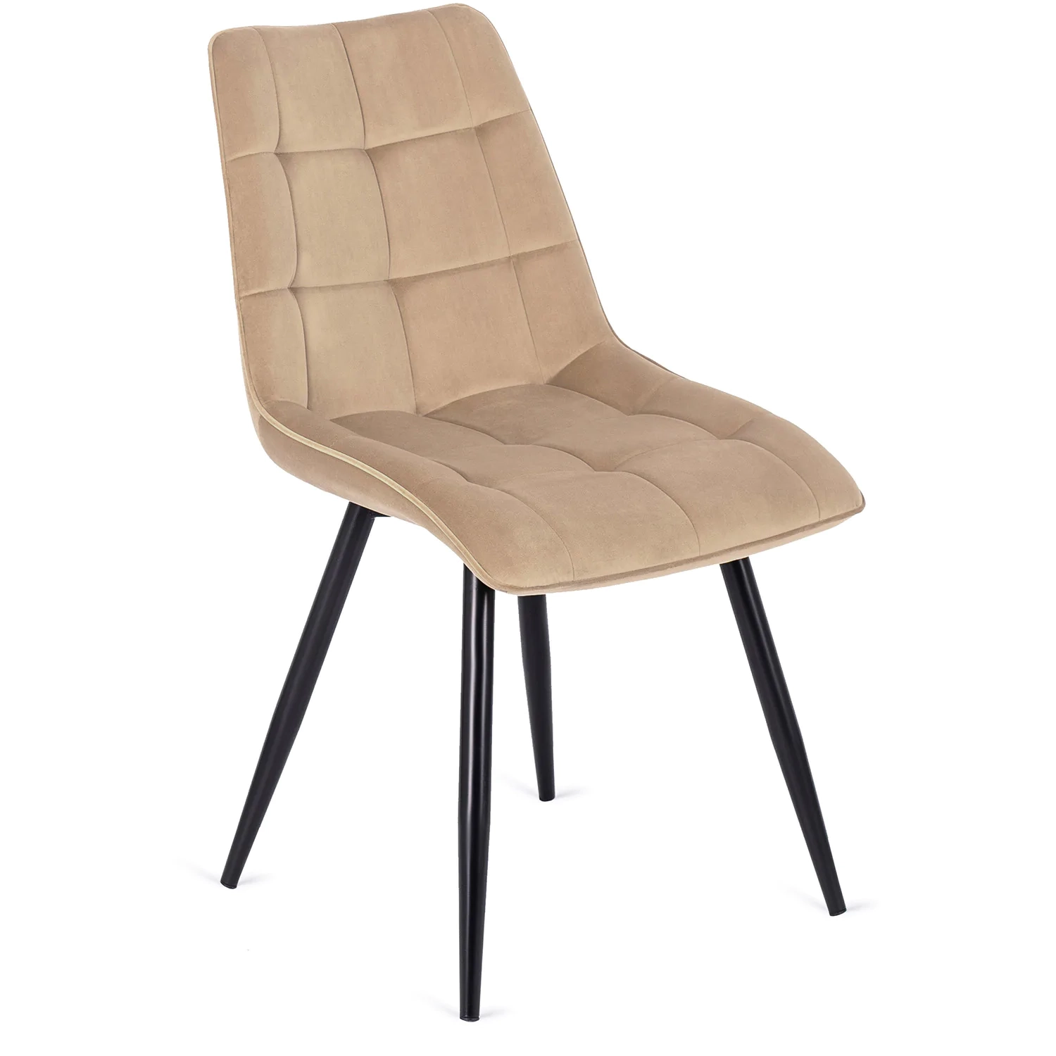 [ME.RIO/BZ/V/K] RIO Beige Veloursstuhl