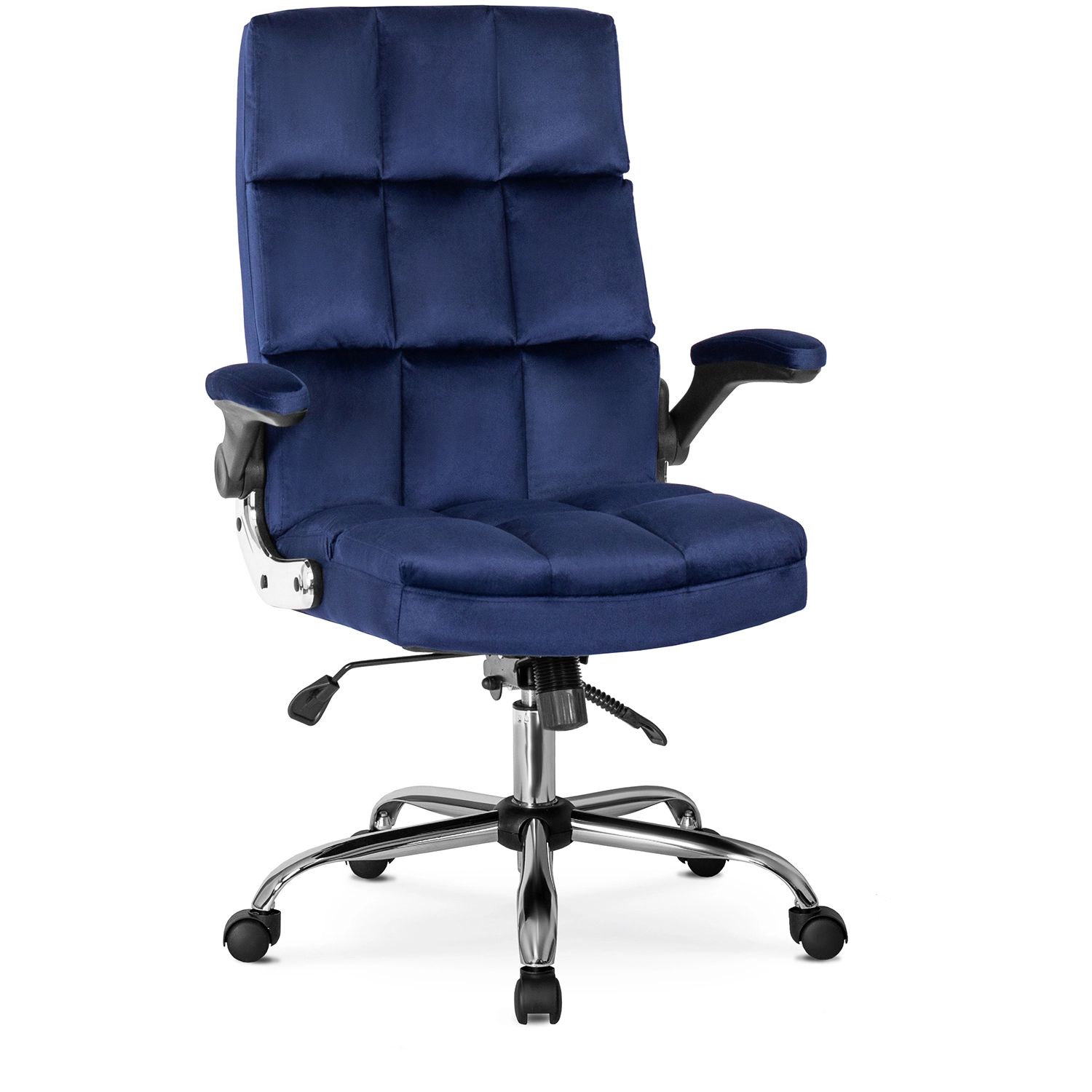 [ME.LONDON/GR/V/FO] LONDON Marineblauer Velours-Drehsessel