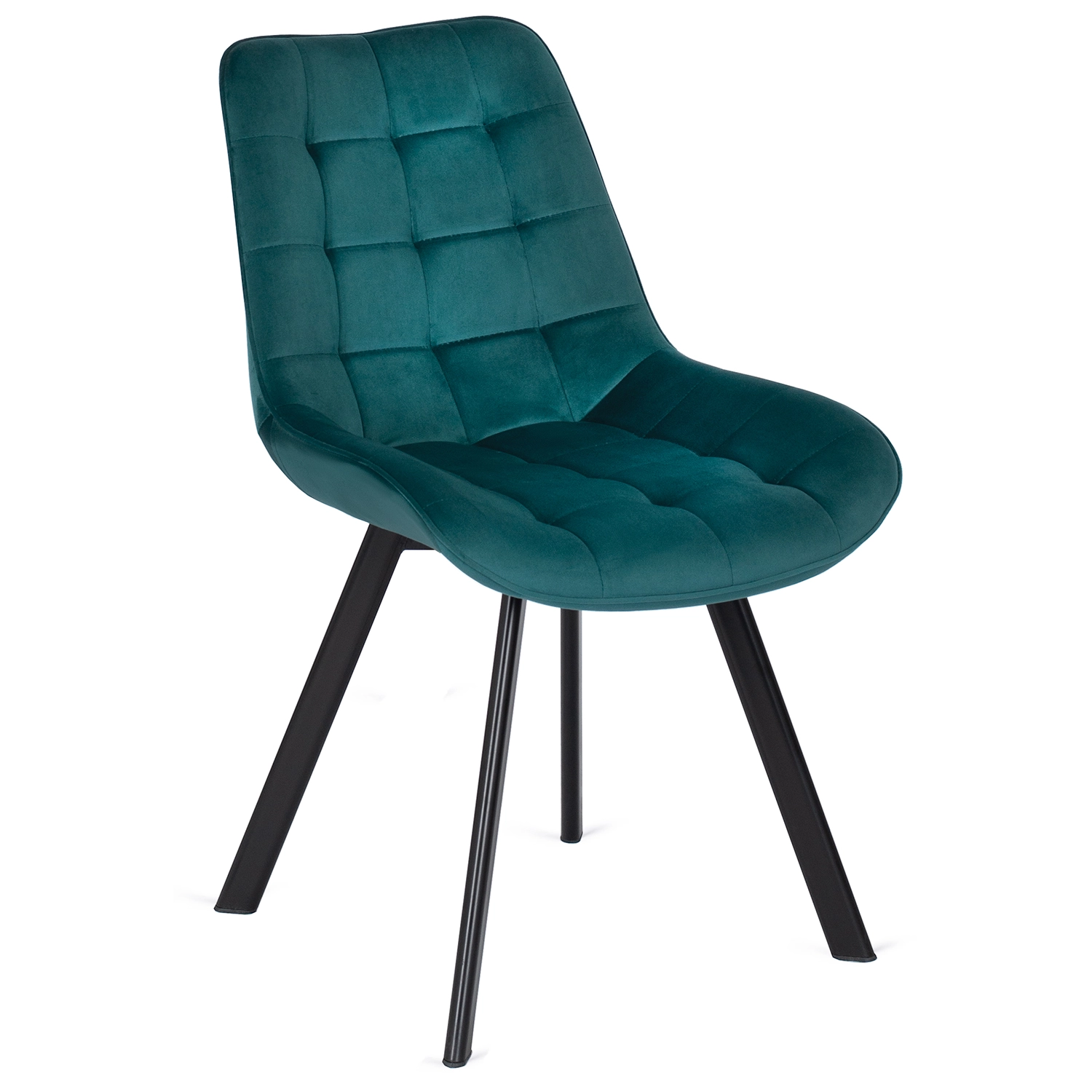 RICK Türkisfarbener Veloursstuhl