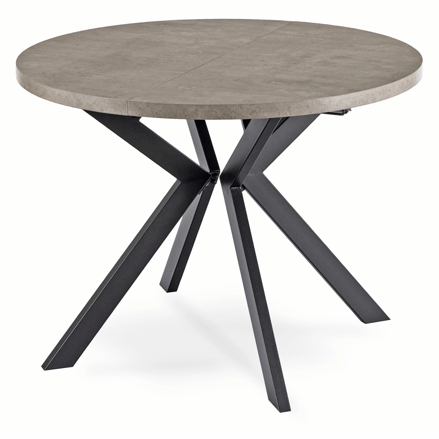 LUKAS ausziehbarer Tisch 100-250 cm Beton/Schwarz