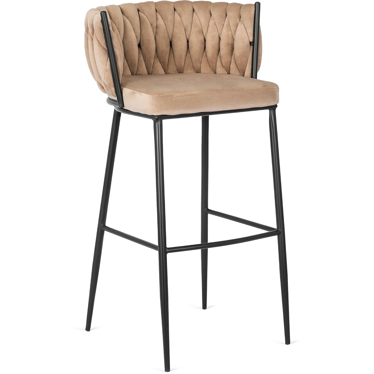 FLORES Beigefarbener Velourshocker