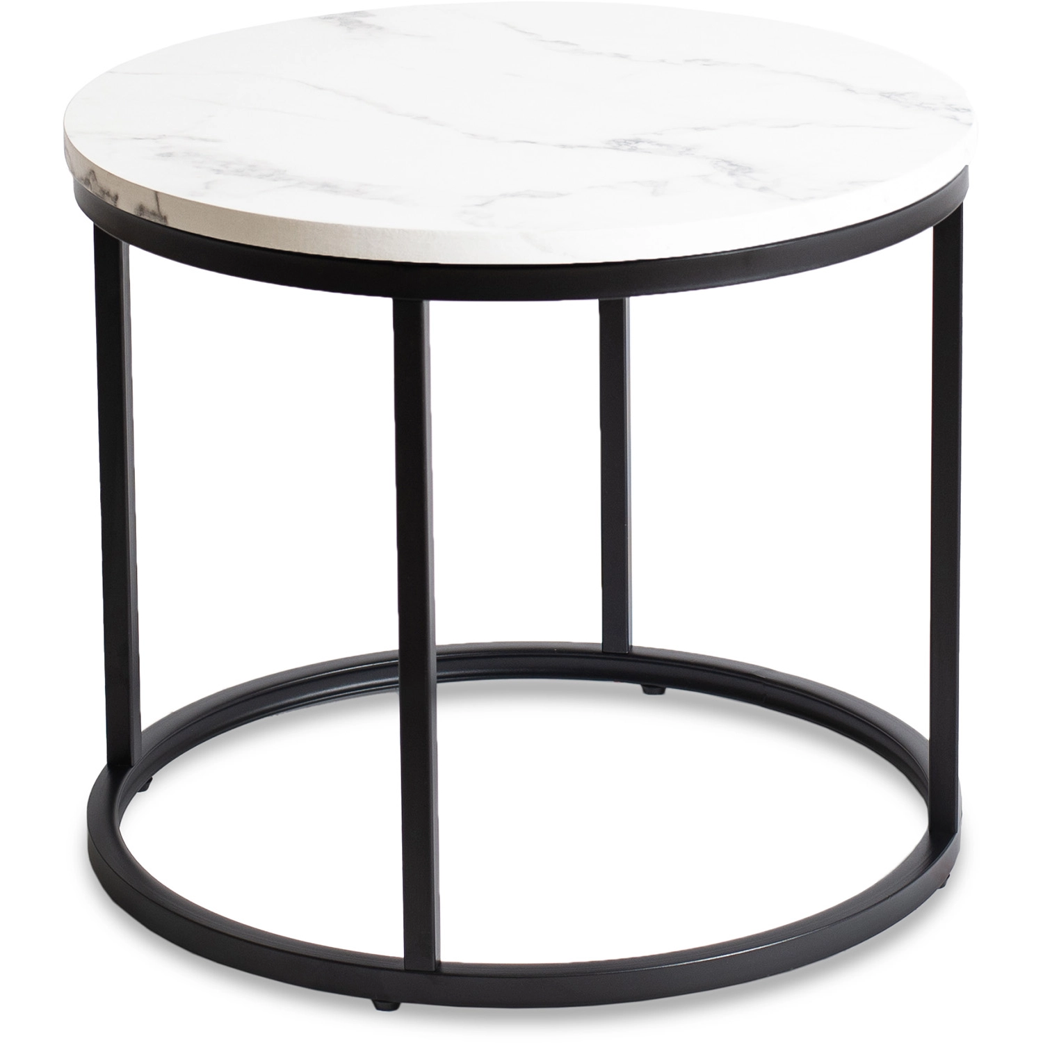 CONNY Tisch Weißer Marmor/Schwarz