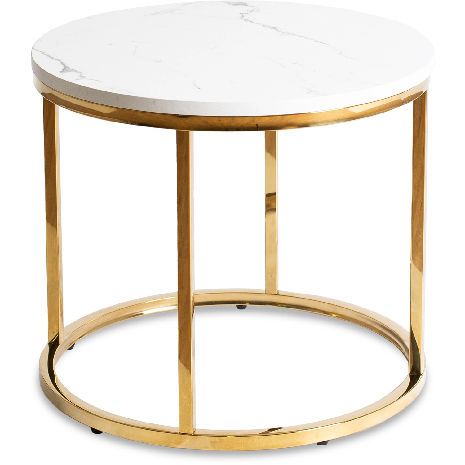 CLIFF Tisch Weißer Marmor/Gold