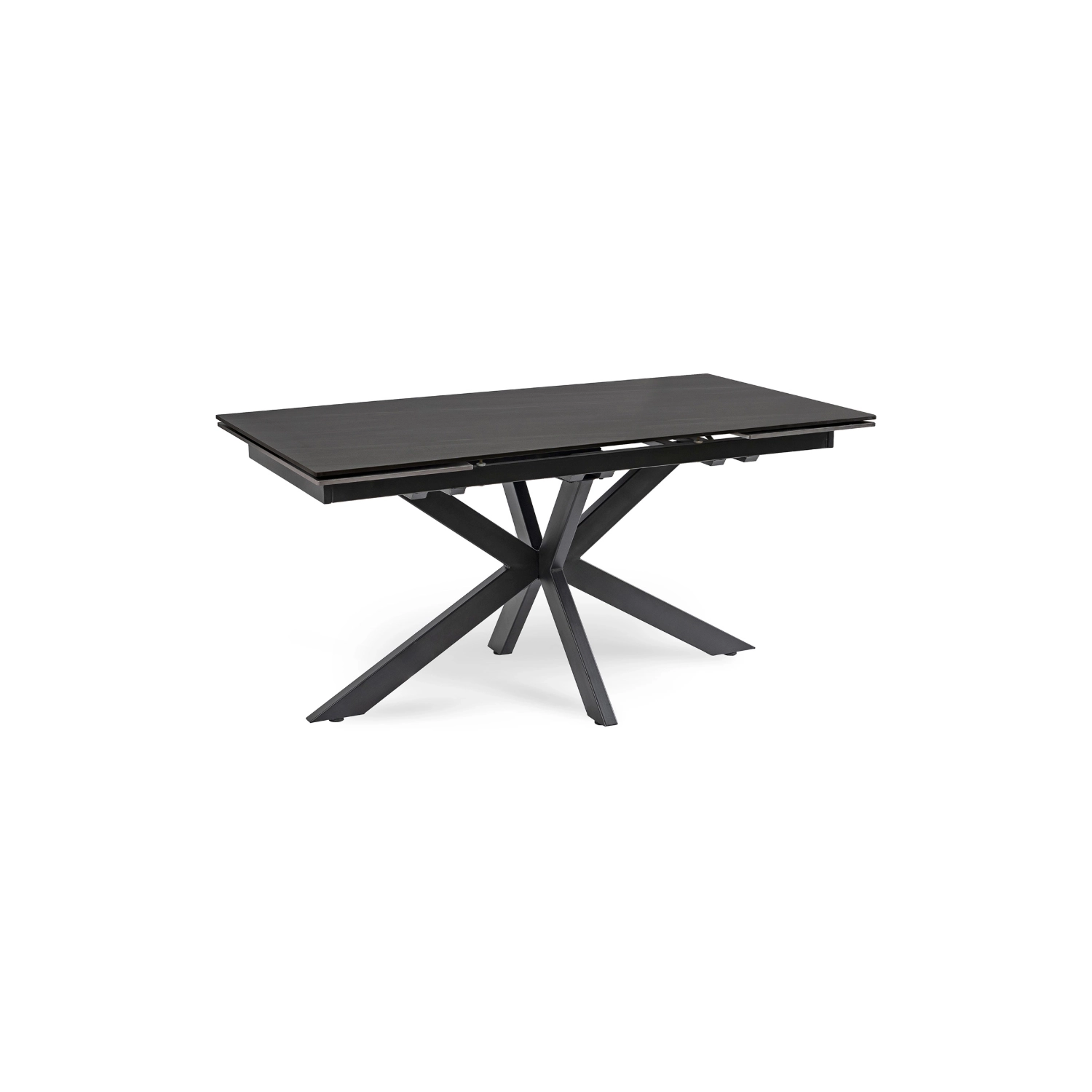 Ausziehbarer Tisch BRUNO aus Keramik, 160–240 cm, Schwarz