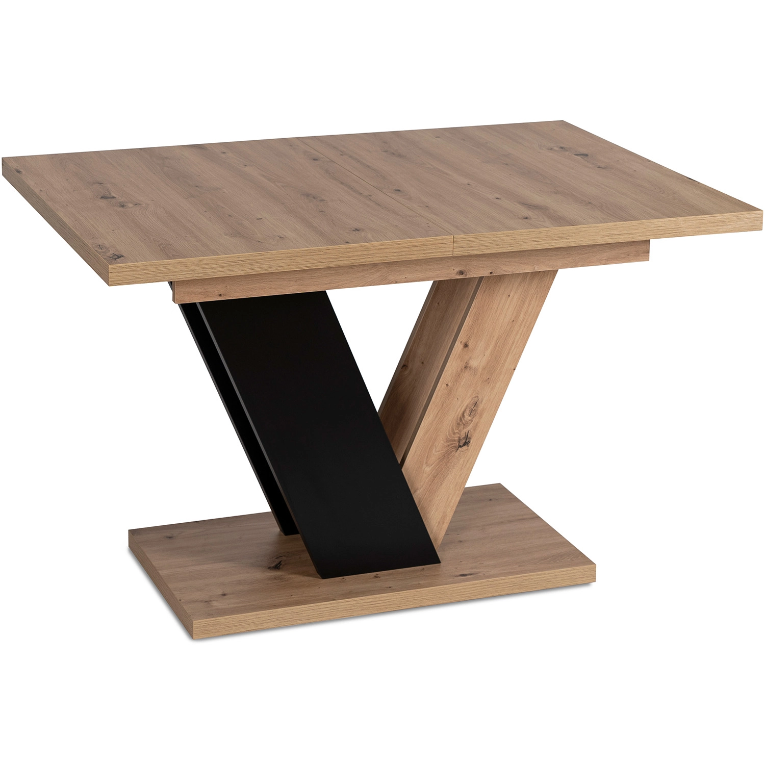 CLARK ausziehbarer Tisch 120-160 cm Artisan Oak/Schwarz