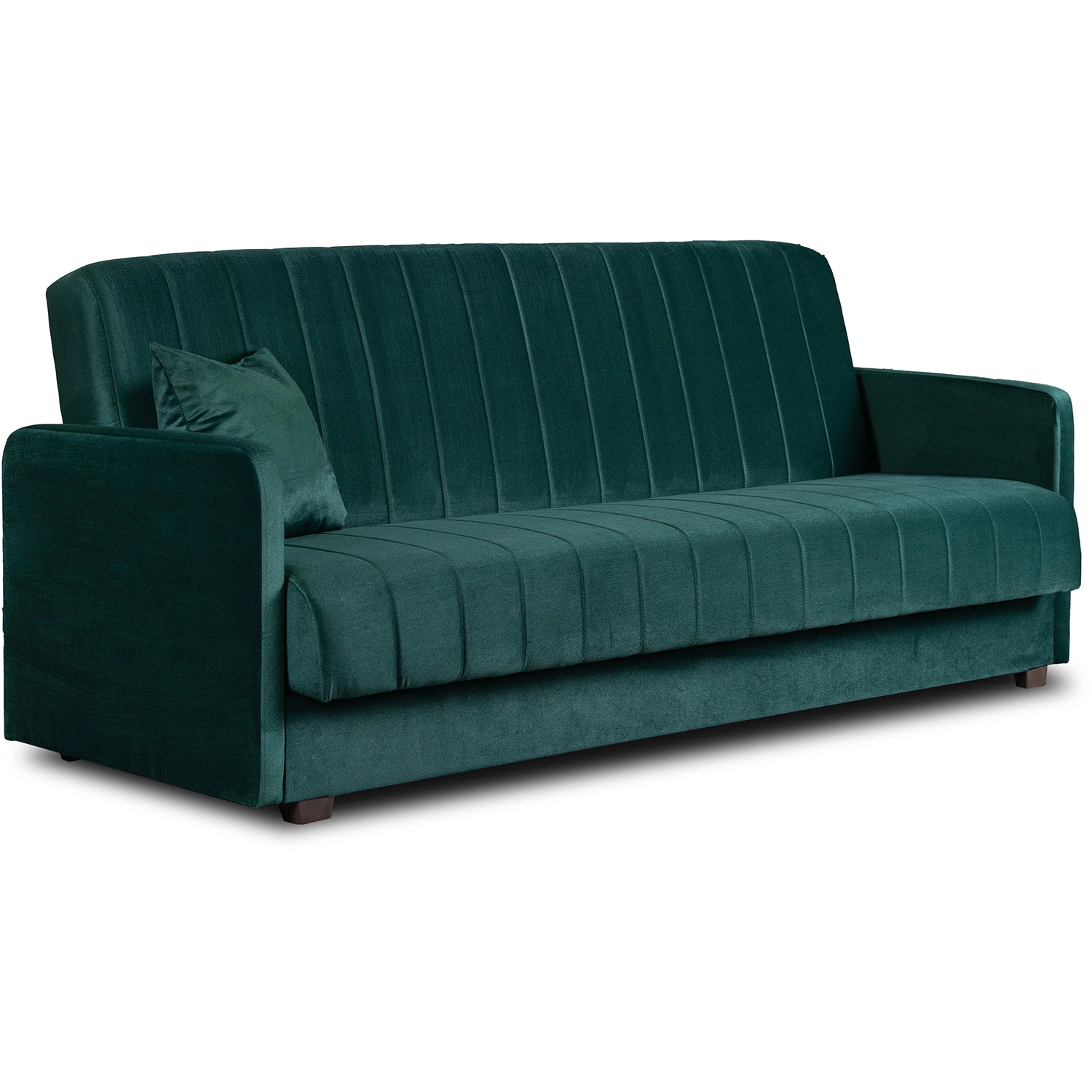 PORTO Klappsofa aus grünem Samt
