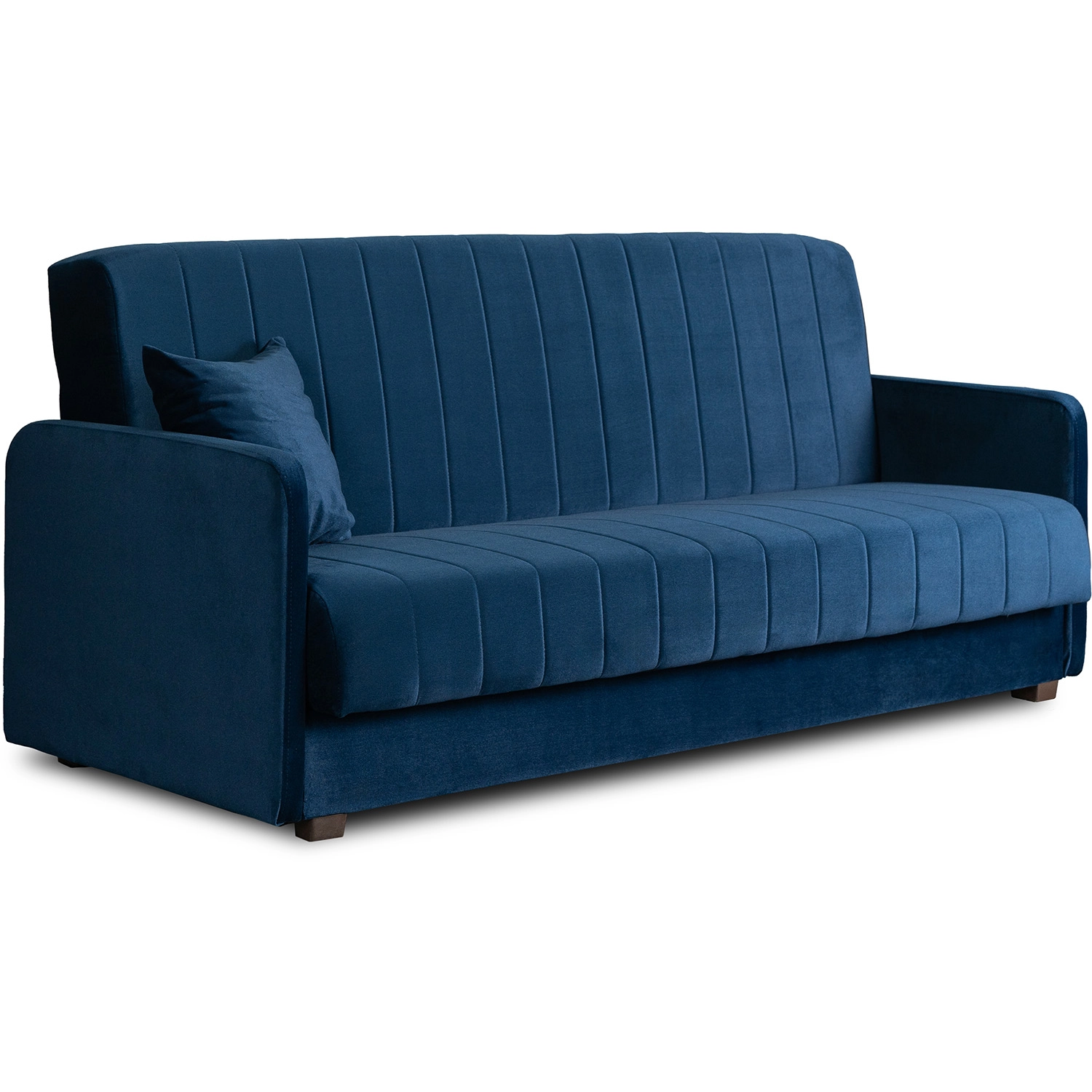 PORTO Marineblaues Velours-Klappsofa