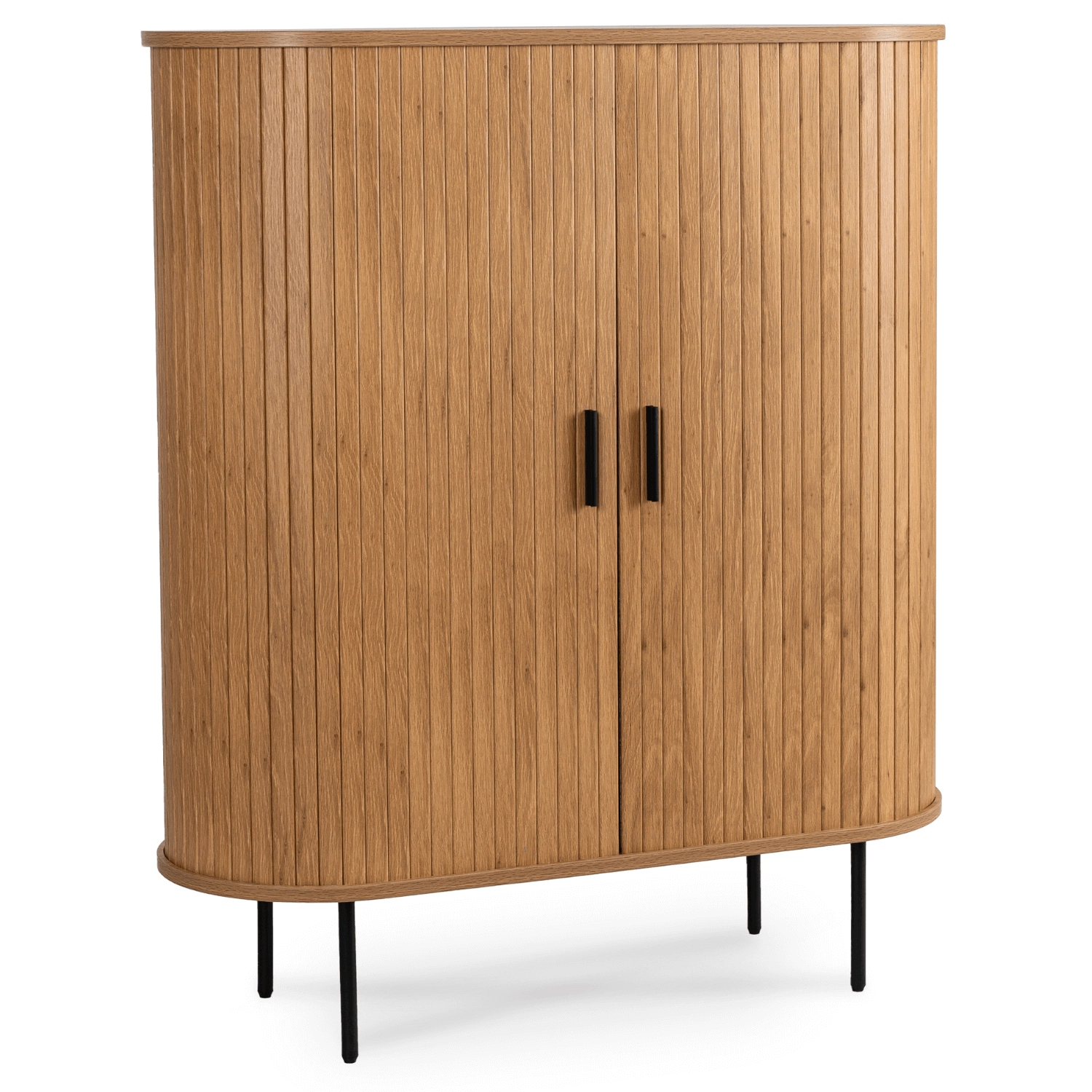 TRISH 100 cm zweitürige ausziehbare Kommode, Eiche