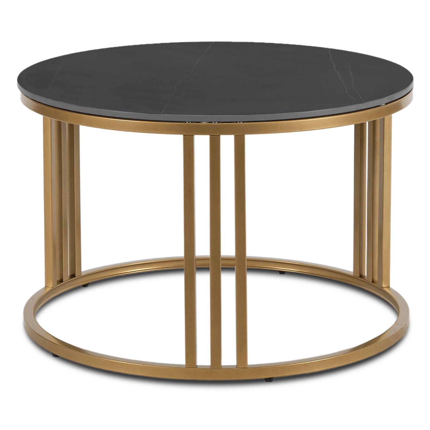 KORIN Keramiktisch Schwarzer Marmor/Gold