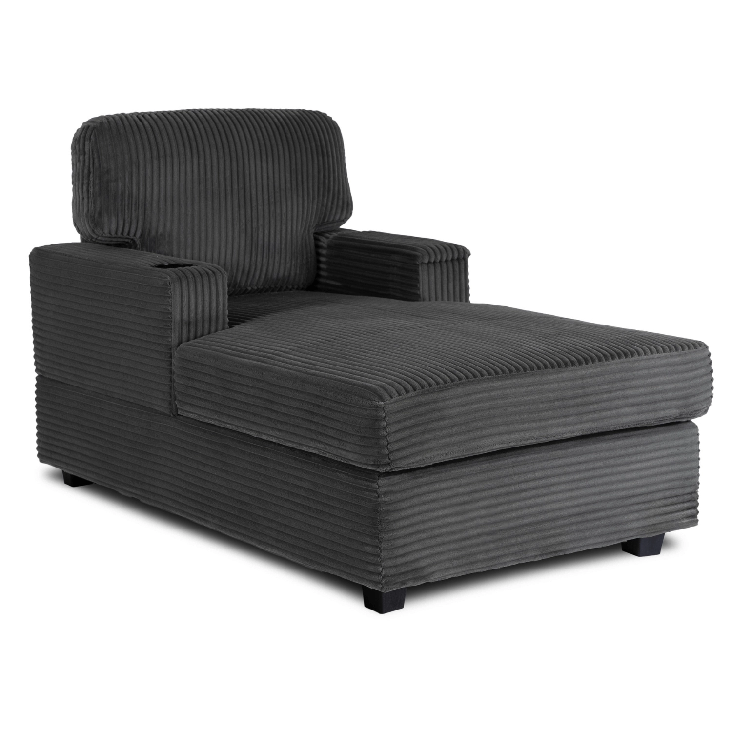 NEO Lounge-Sessel aus grauem Cord