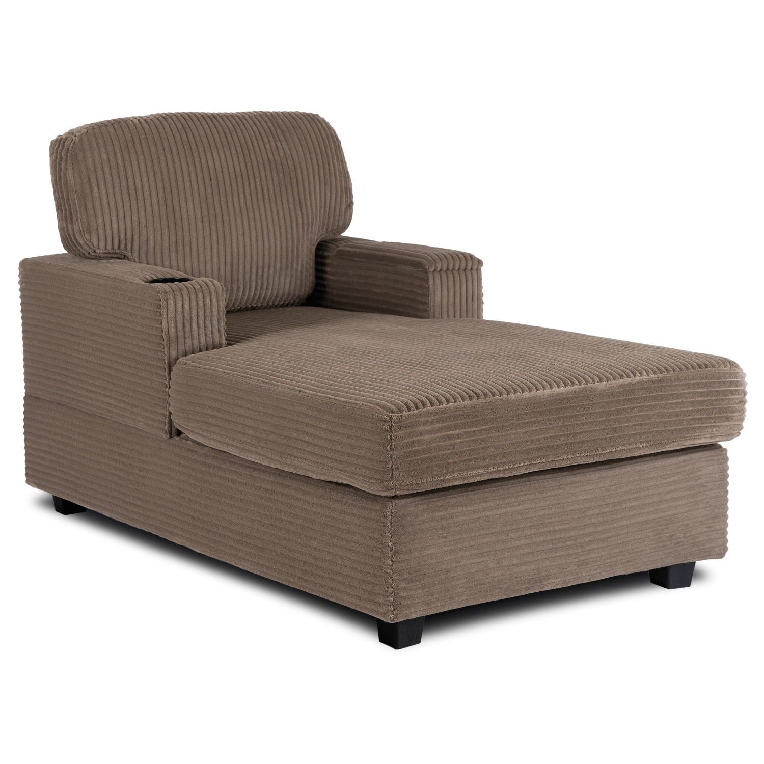 NEO Beigefarbener Cord-Loungesessel