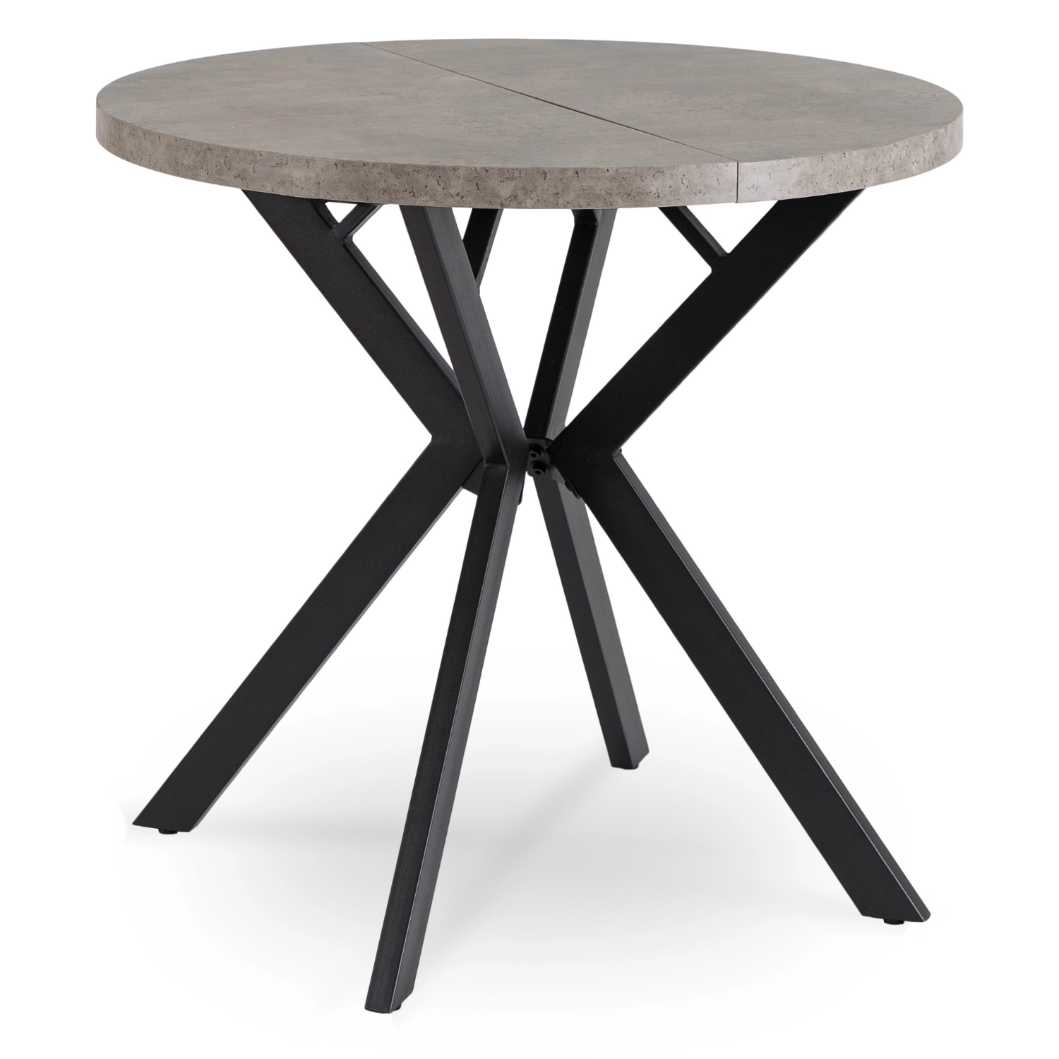 DORIAN ausziehbarer Tisch 80-160 cm Beton/Schwarz