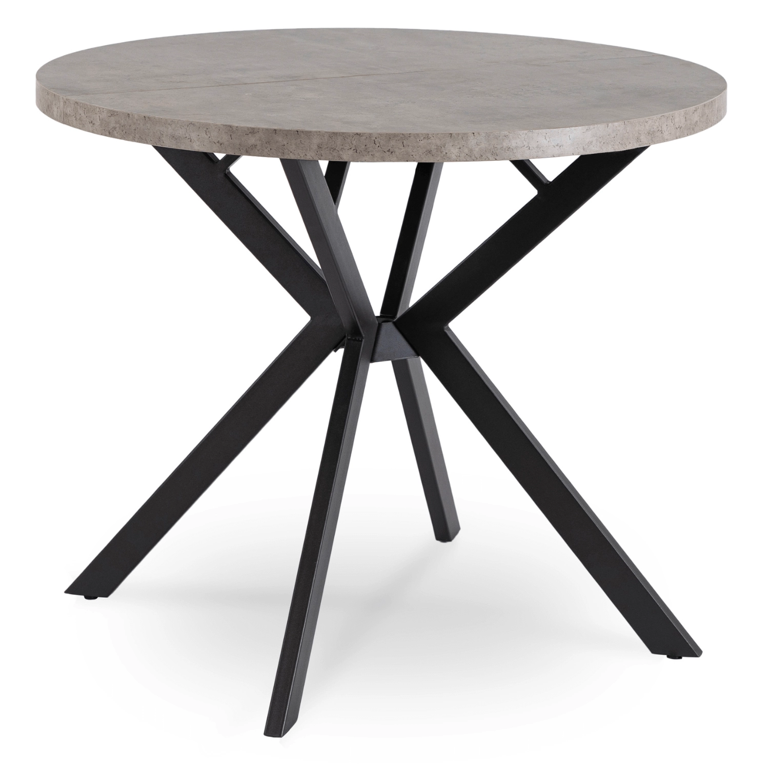 LUGO ausziehbarer Tisch 90-190 cm Beton/Schwarz