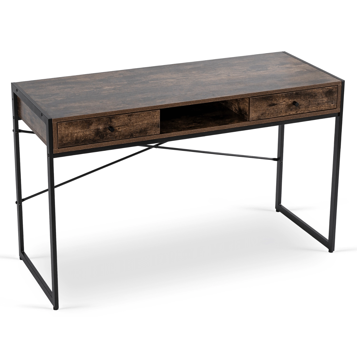 [ME.STEP/BR/CZ/B] STEP Schreibtisch 123 cm Braun/Schwarz