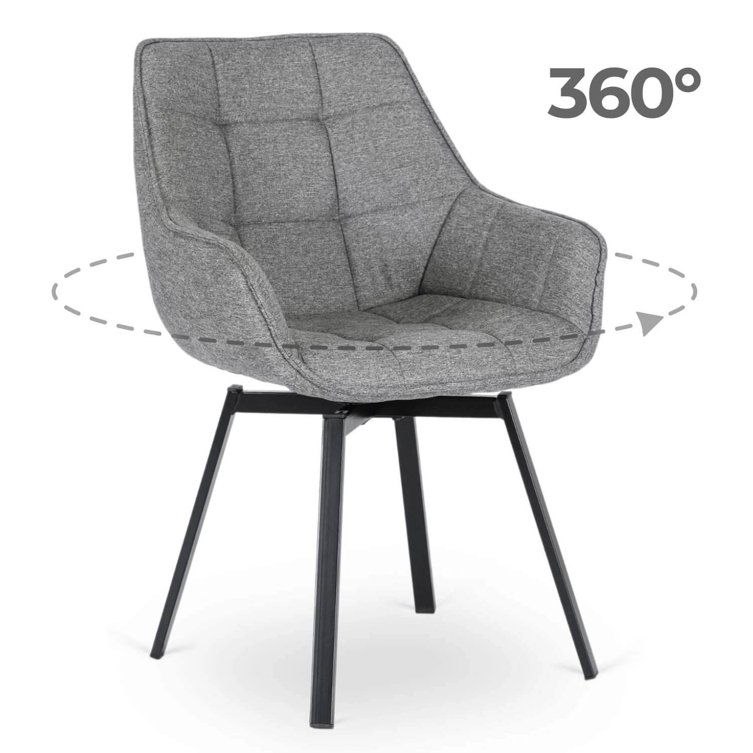 LUNA 2 Grauer Drehstuhl