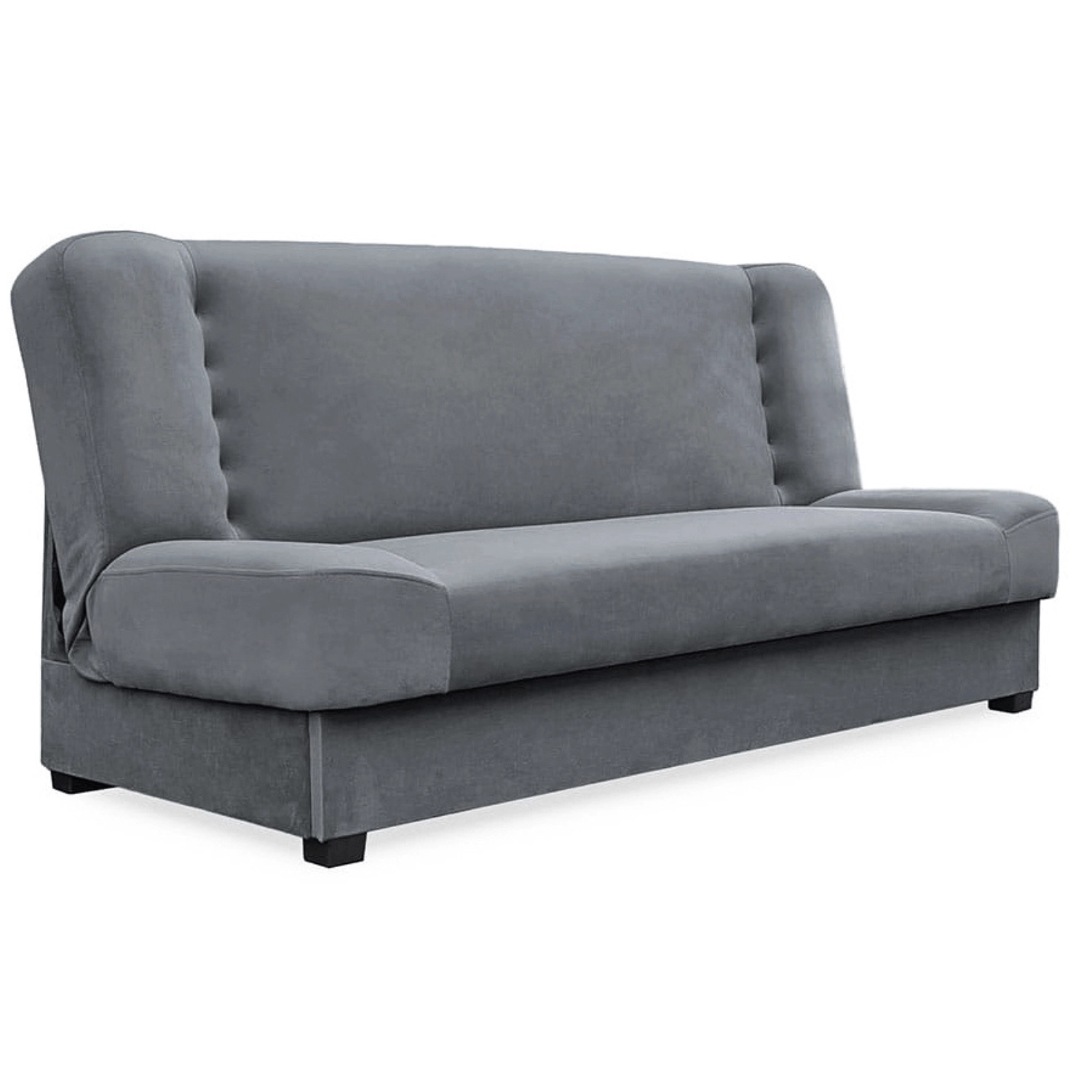 PIANO Schlafsofa aus grauem Samt