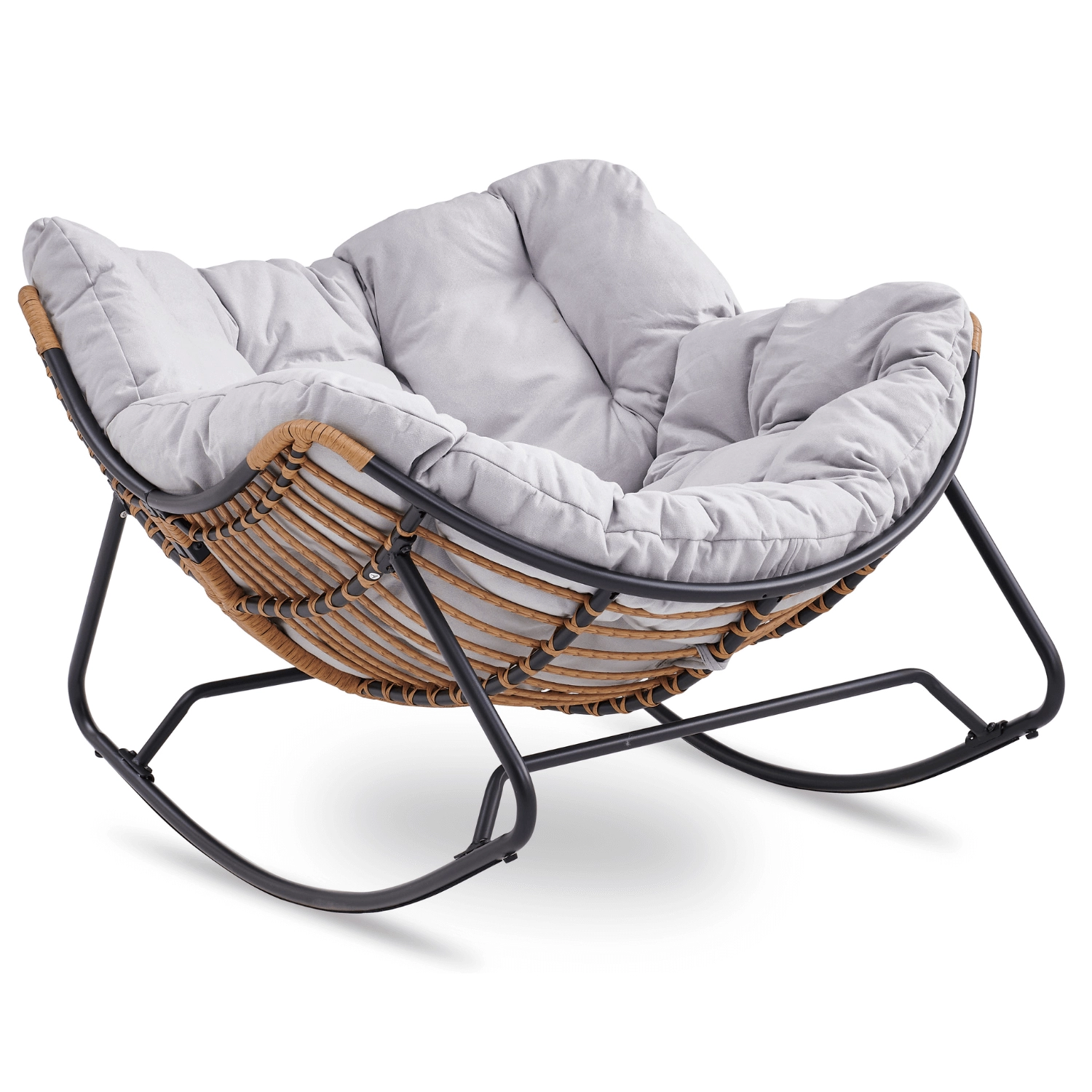 ELTON Grauer Schaukelstuhl