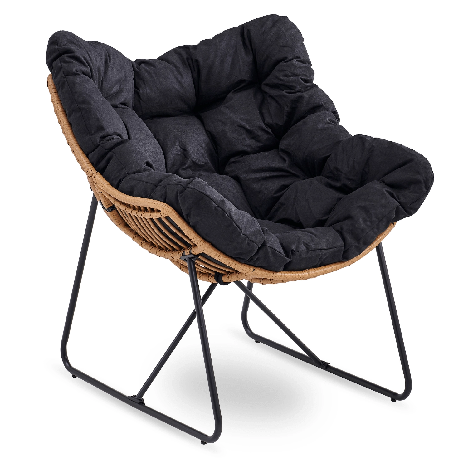 [ME.FIN/CZ/T/FW] FIN Schwarzer Loungesessel