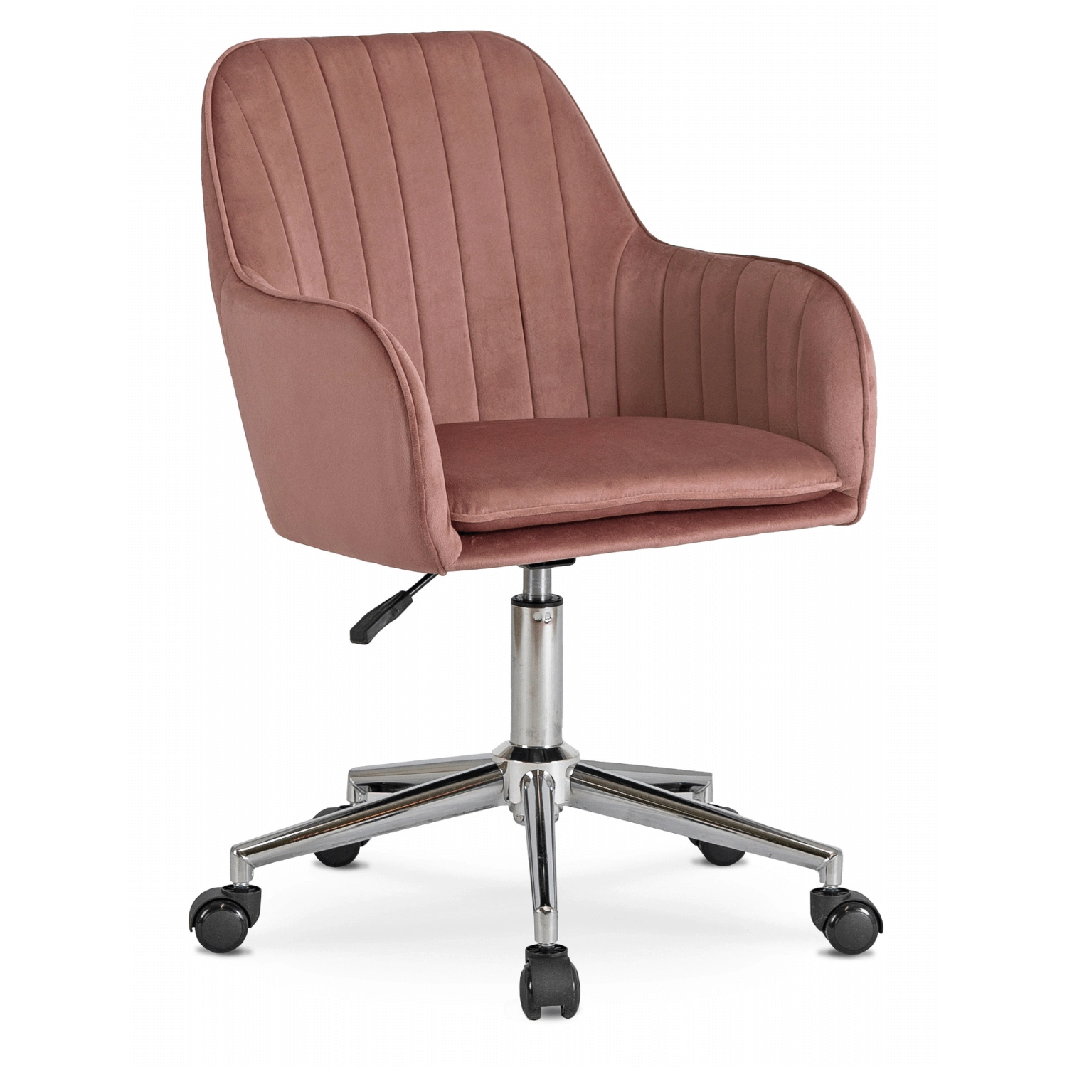 TOM Rosa Velours-Drehsessel