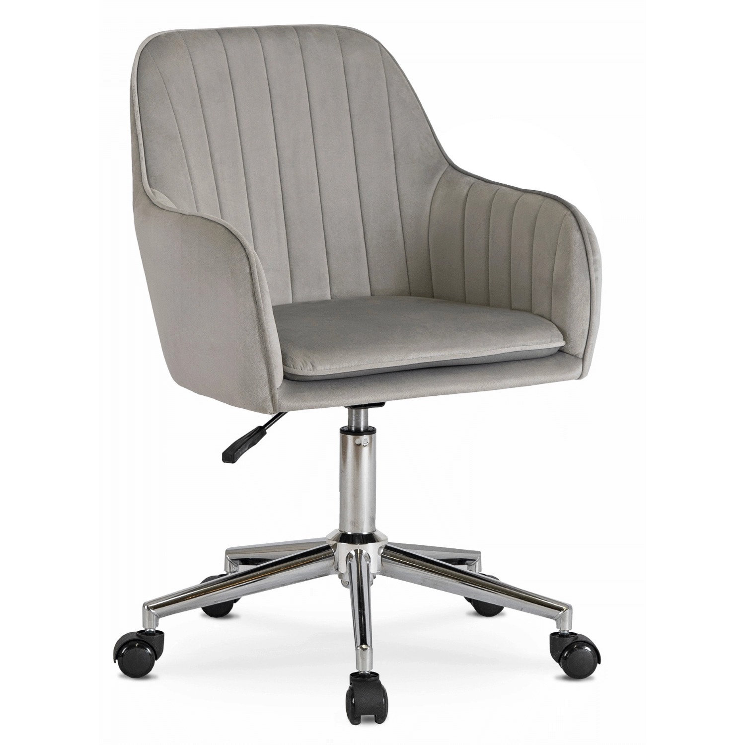 [ME.TOM/P/CH/V/FO] TOM Grauer Velours-Drehsessel