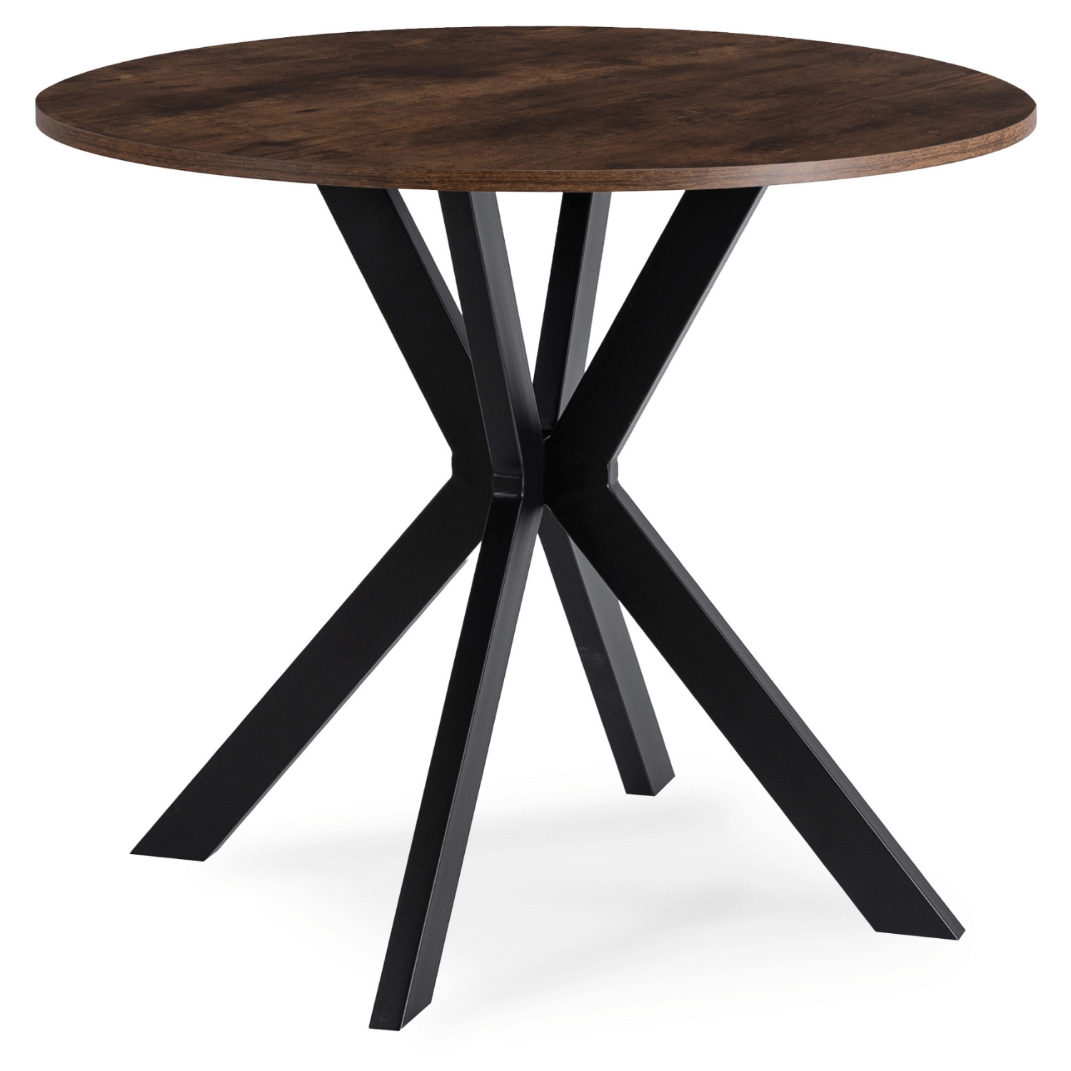 LAUREN Tisch 90 cm Rustikale Eiche/Schwarz