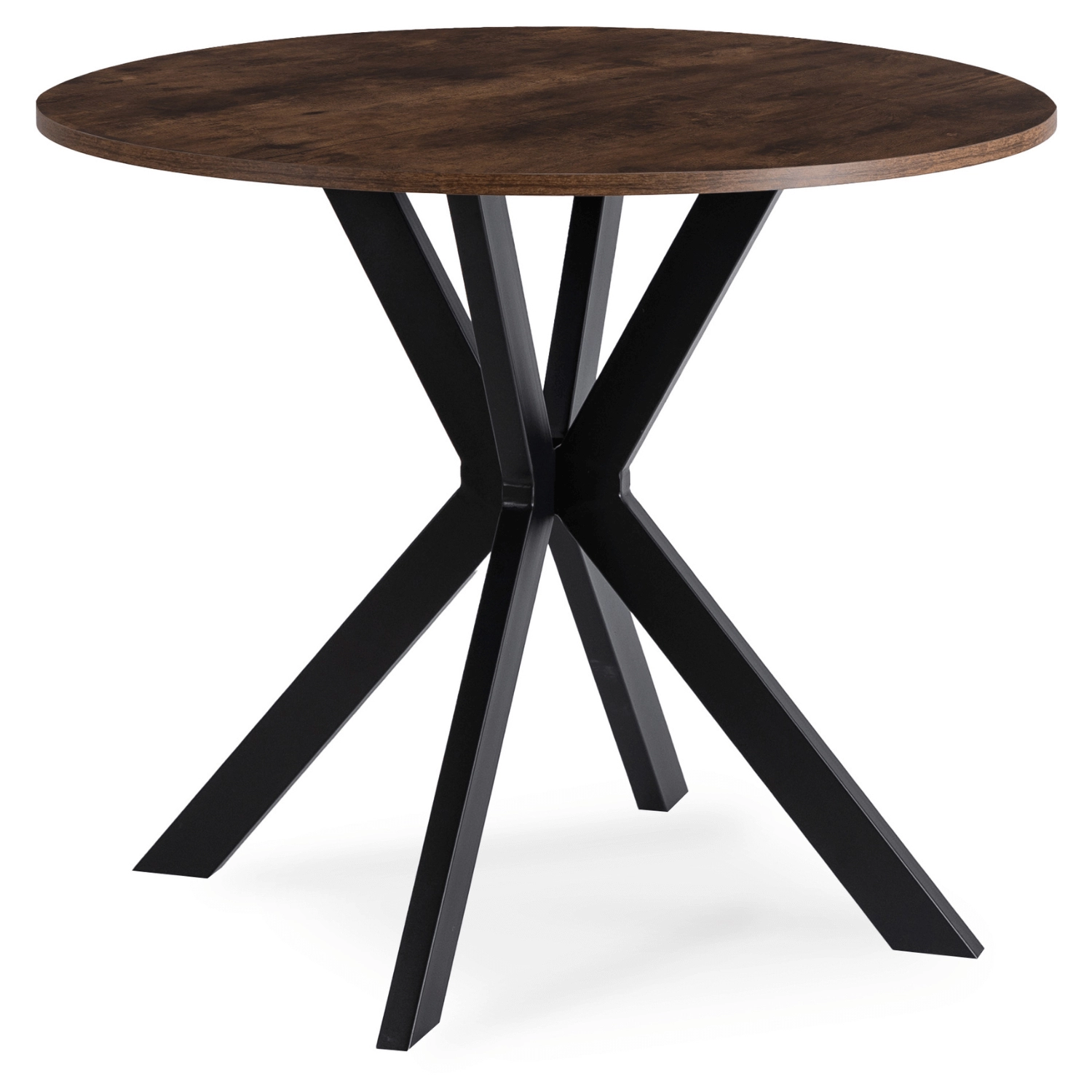 LAUREN Tisch 80 cm Rustikale Eiche/Schwarz