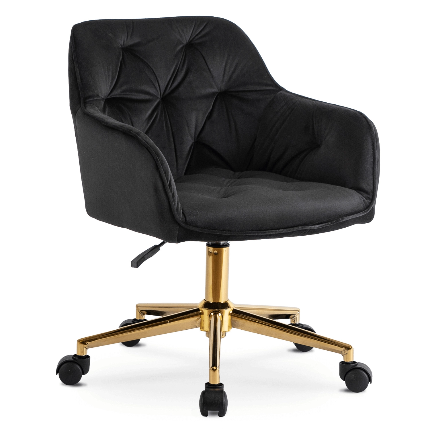 [ME.KONOR/CZ/ZL/V/FO] KONOR Drehsessel aus schwarzem Velours