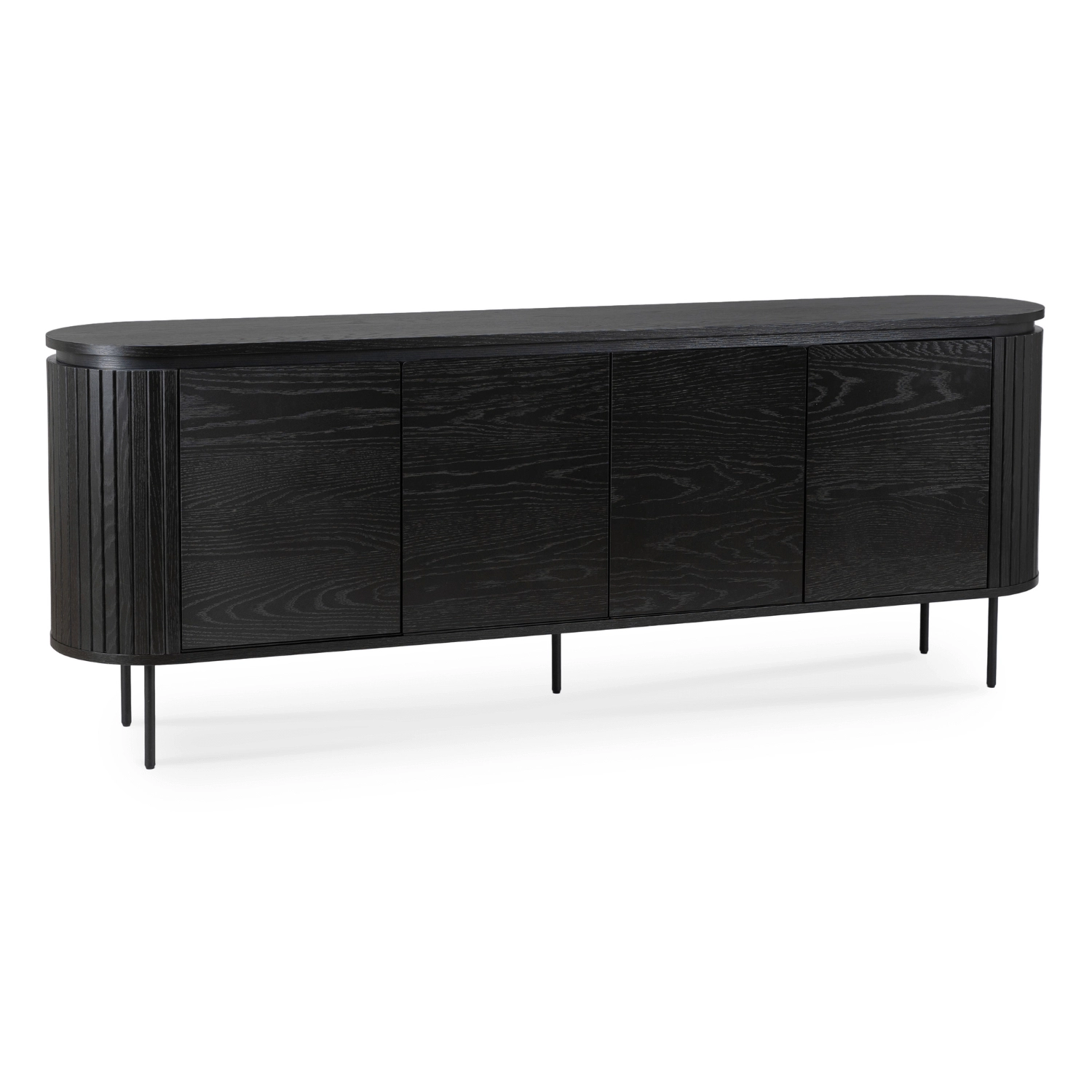 BECK Kommode 200 cm, viertürig, schwarz