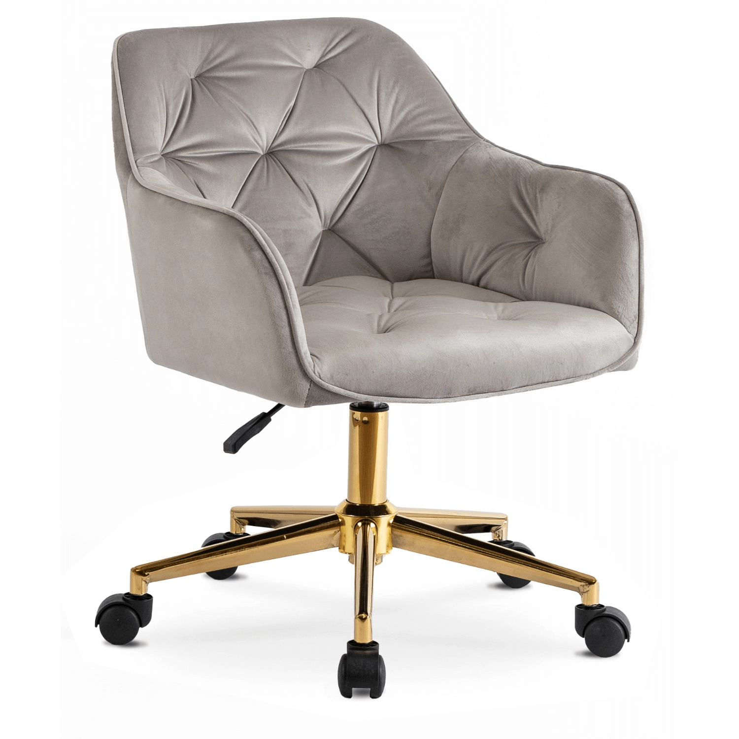 KONOR Drehsessel aus grauem Velours