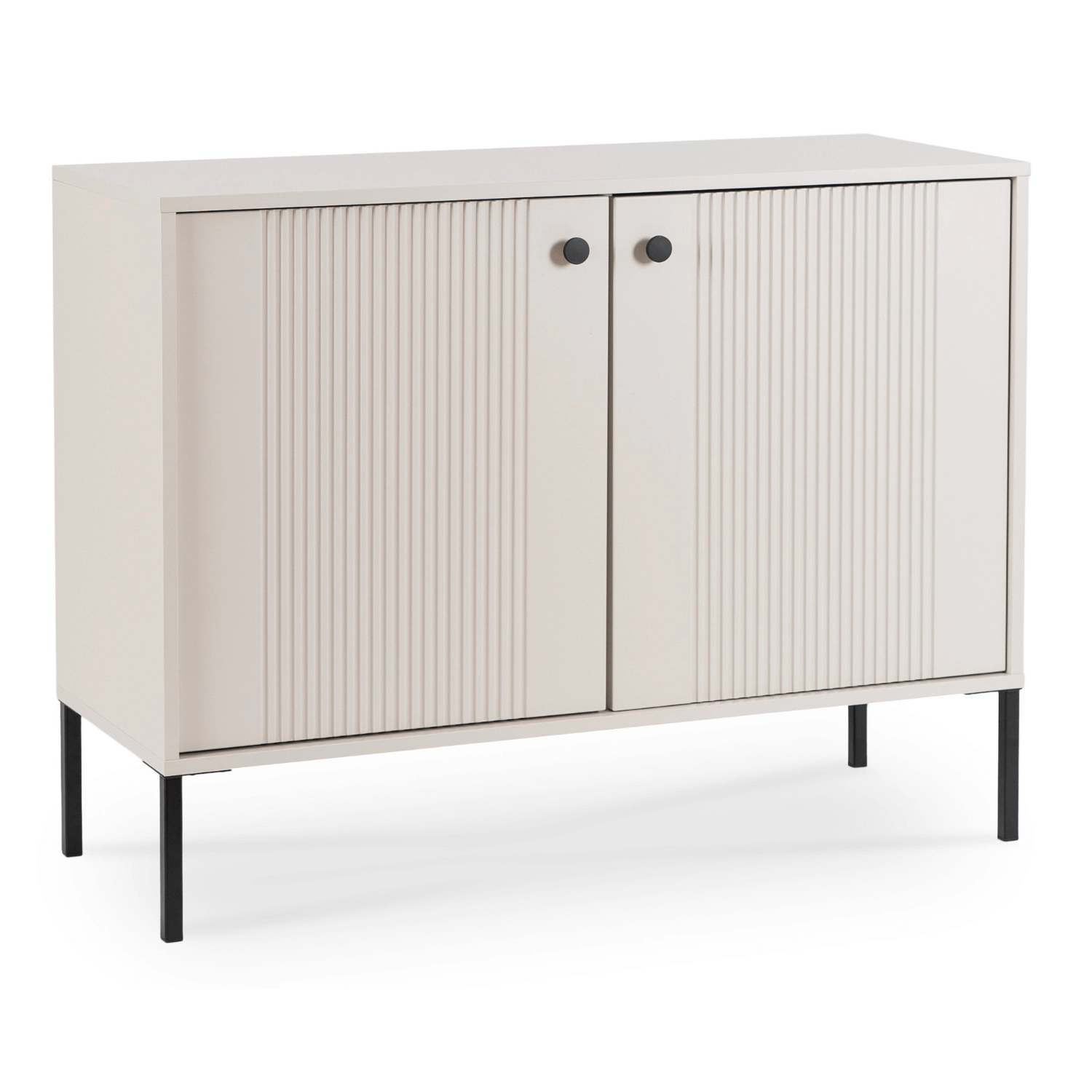 Kommode SOFT 104 cm, zweitürig, gerillt, Kaschmir