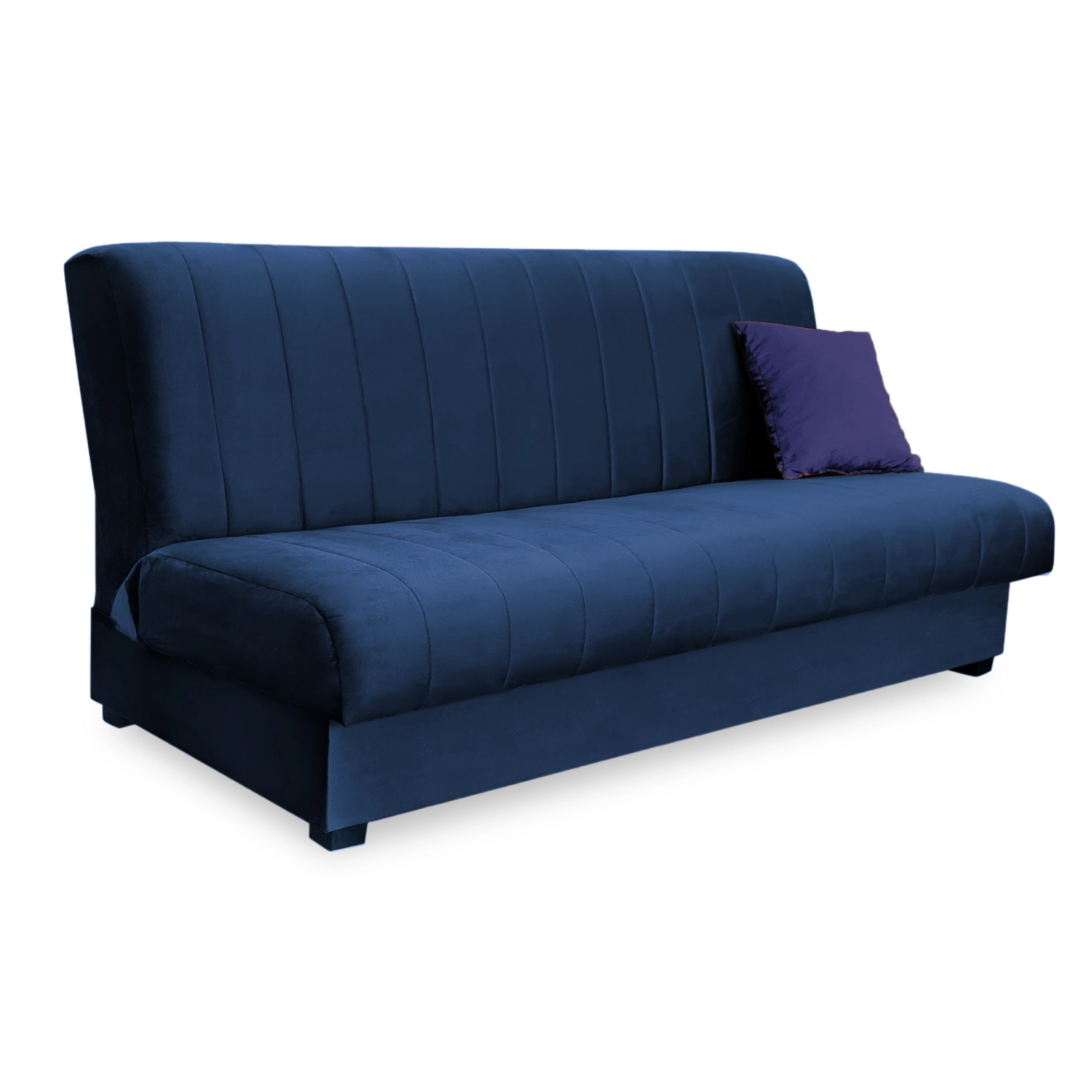 SIGMA Marineblaues Velours-Klappsofa