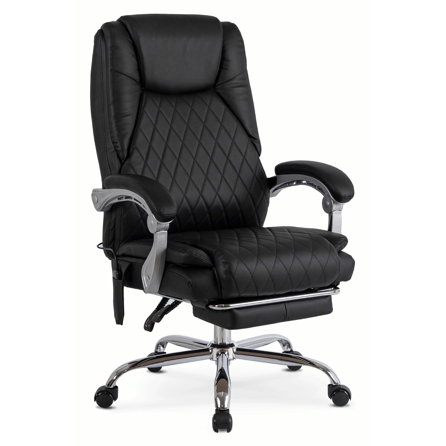 GIORGIO beheizter Massagedrehstuhl Schwarz