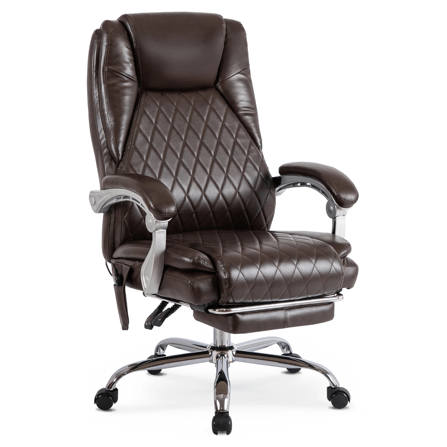 [ME.GIORGIO/BR/E/FO] GIORGIO Beheizter brauner Massagedrehstuhl