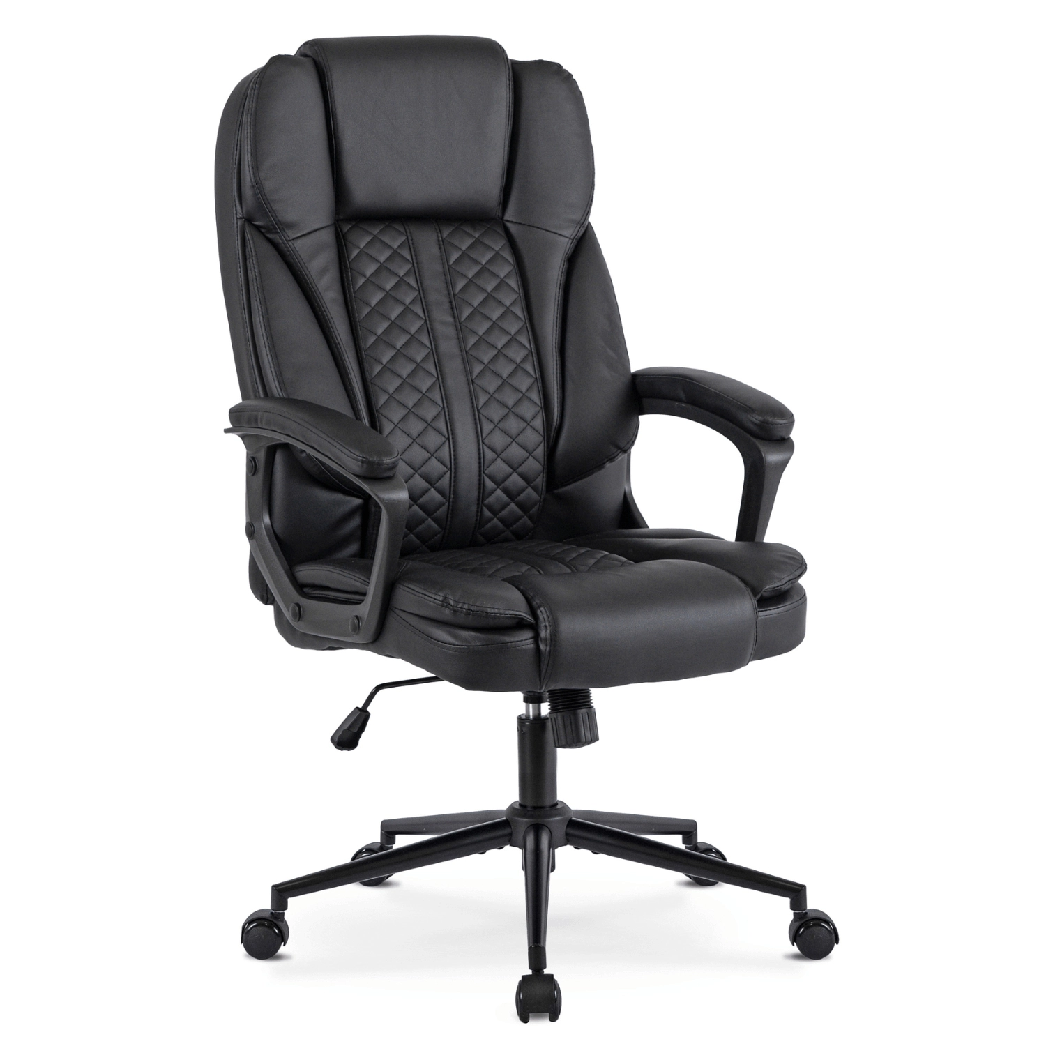 PHONIX Drehsessel Schwarzes Öko-Leder