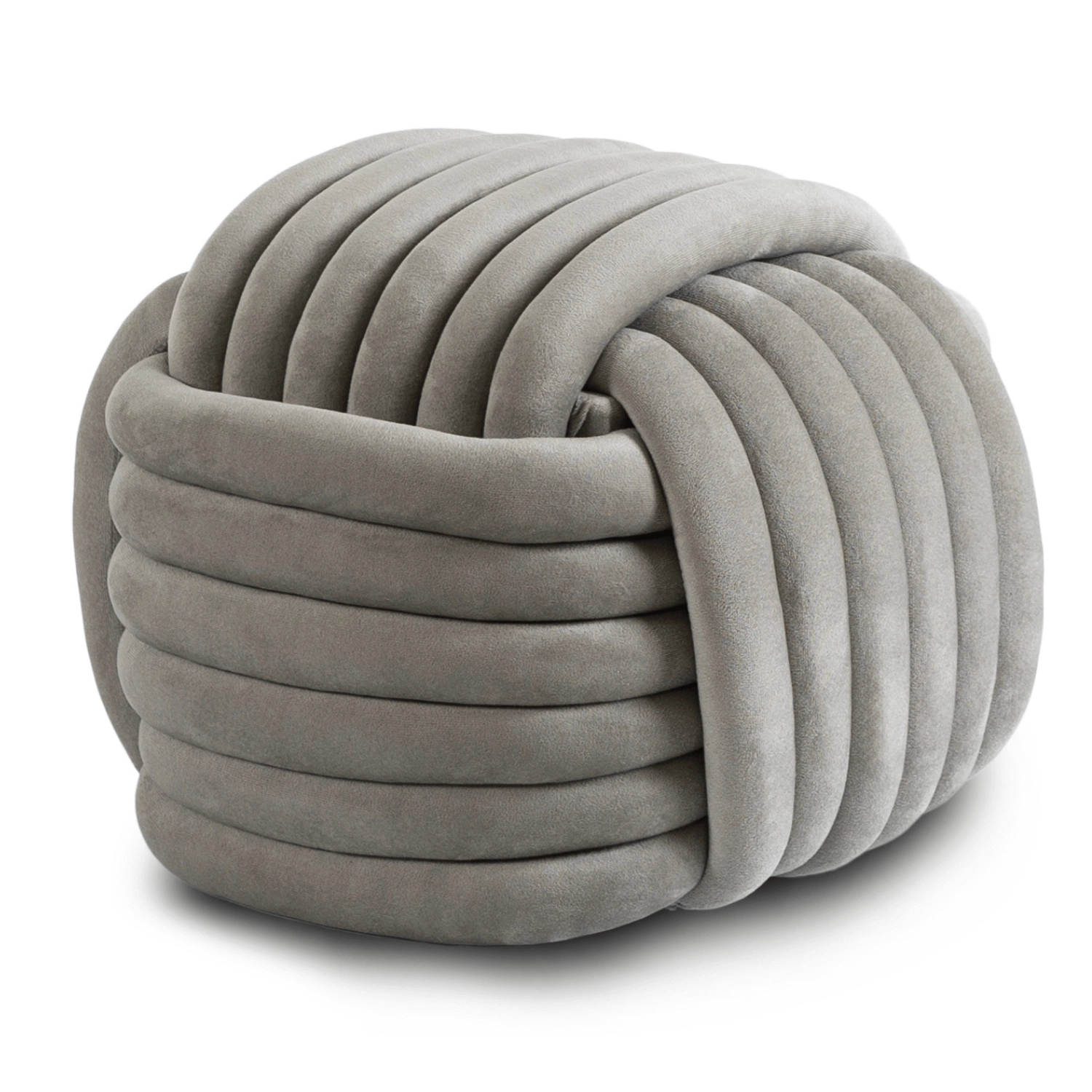 MAGMA Grauer geflochtener Velourshocker