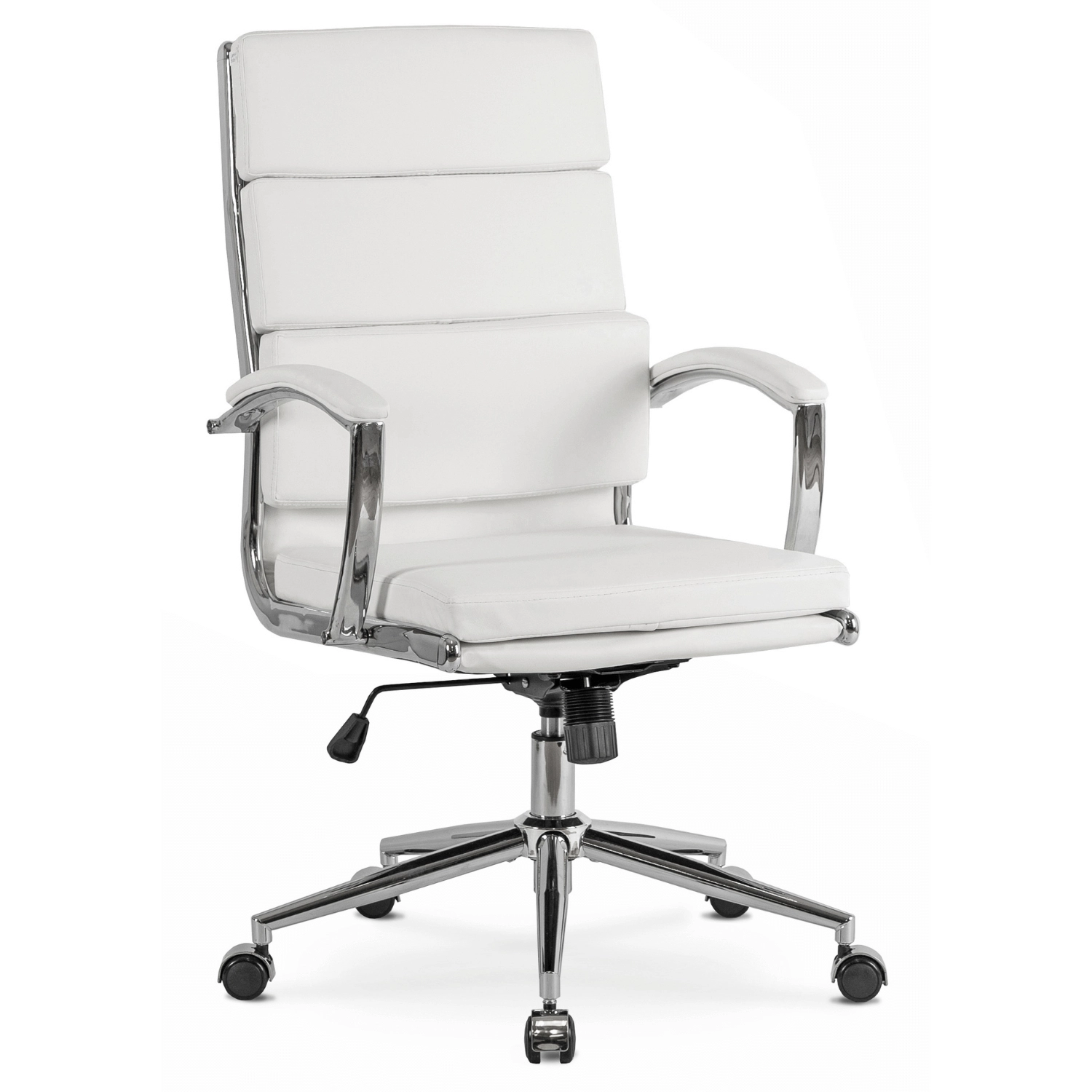 [ME.CAMILO/B/E/FO] CAMILO Drehsessel aus weißem Öko-Leder