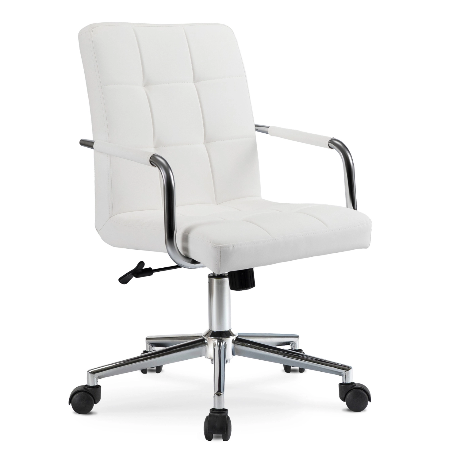 ASTRO Jugenddrehsessel, weißes Öko-Leder