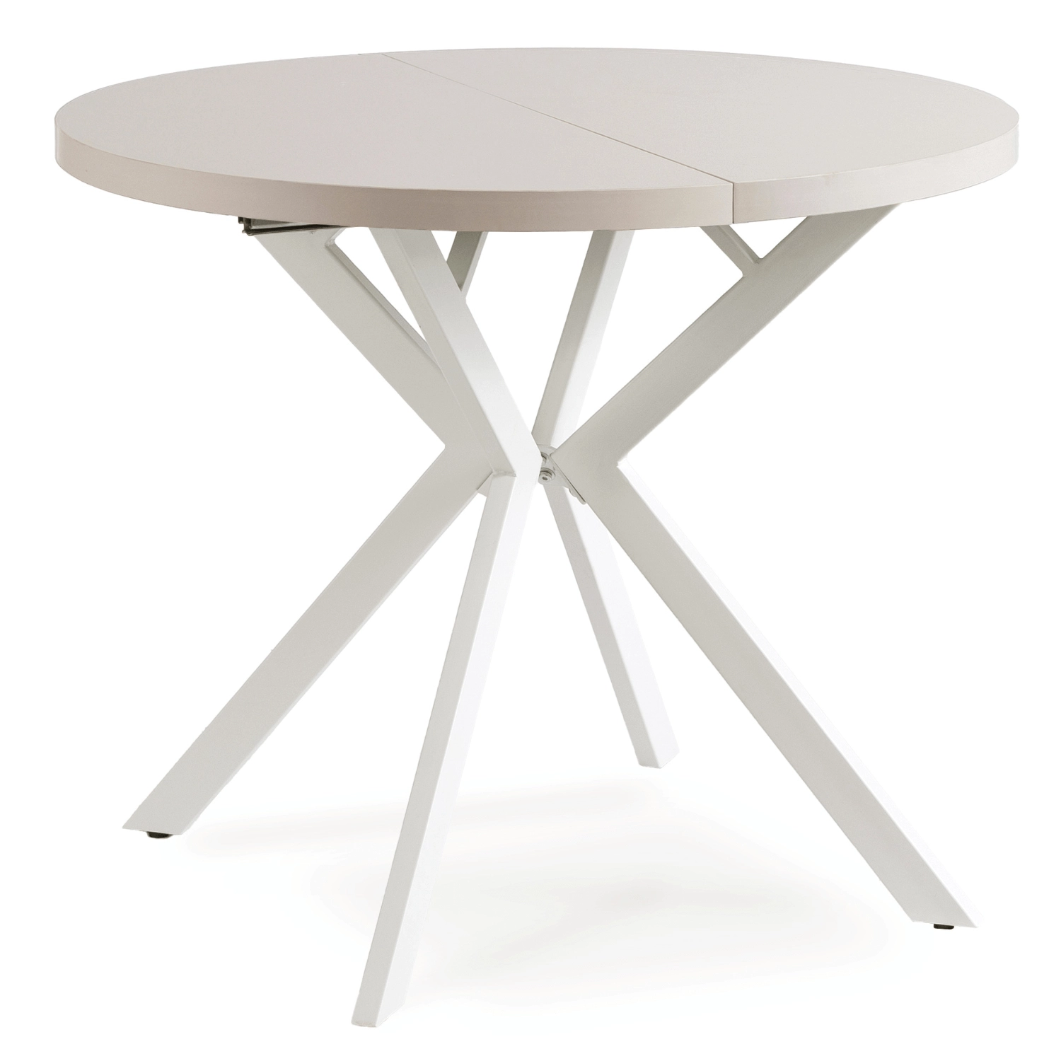 LUGO ausziehbarer Tisch 90-190 cm Kaschmir/Weiß