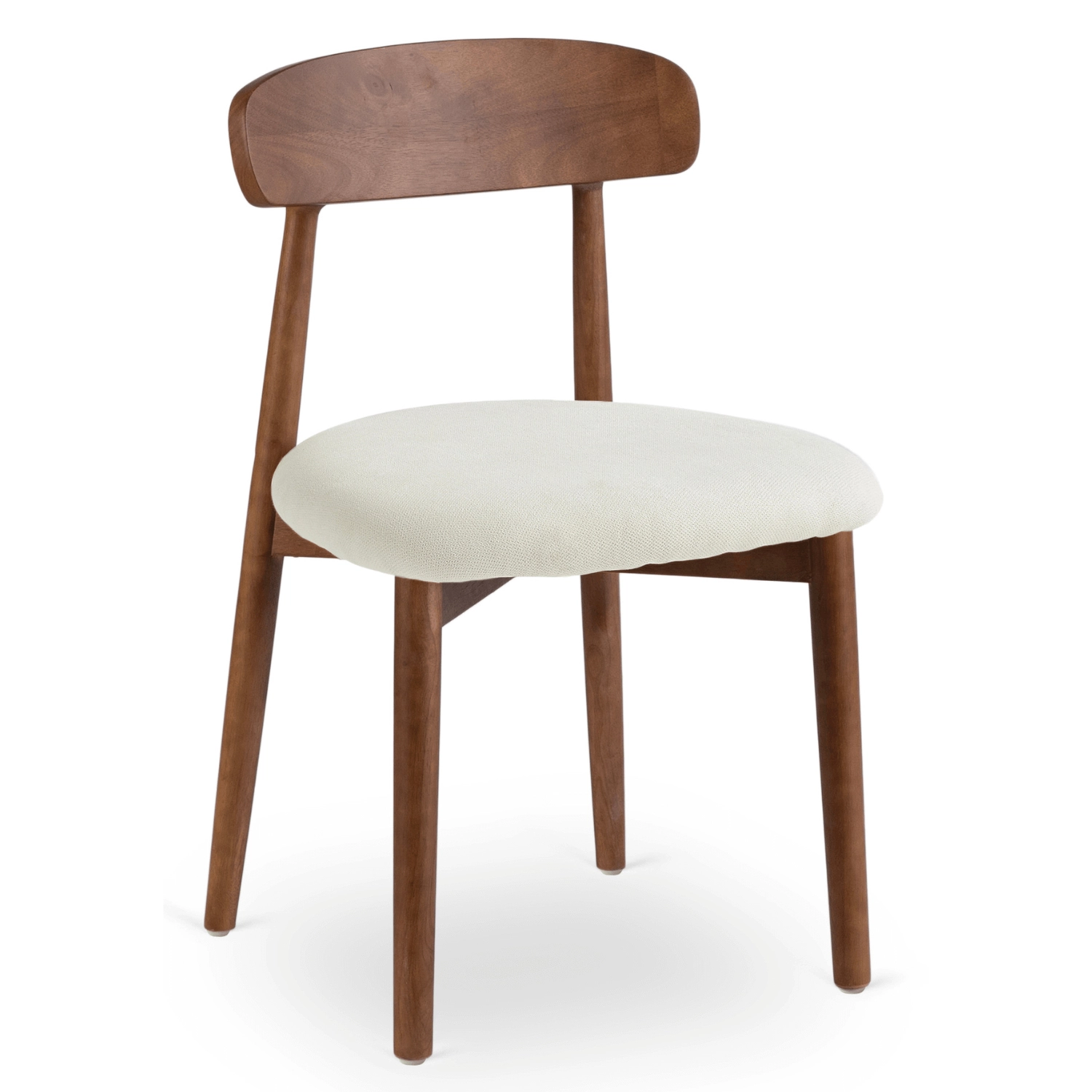 ALVIN Walnuss/Beige Stuhl