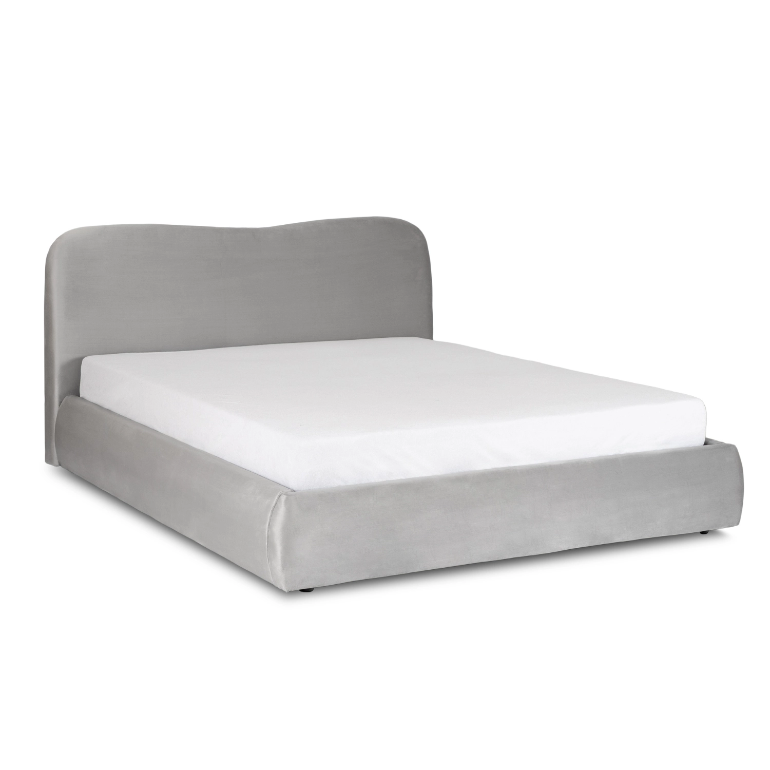 [ME.BRISTOL/160/P/V/LOZZPOJ] BRISTOL Bett 160x200 mit Stauraum, grauer Samt