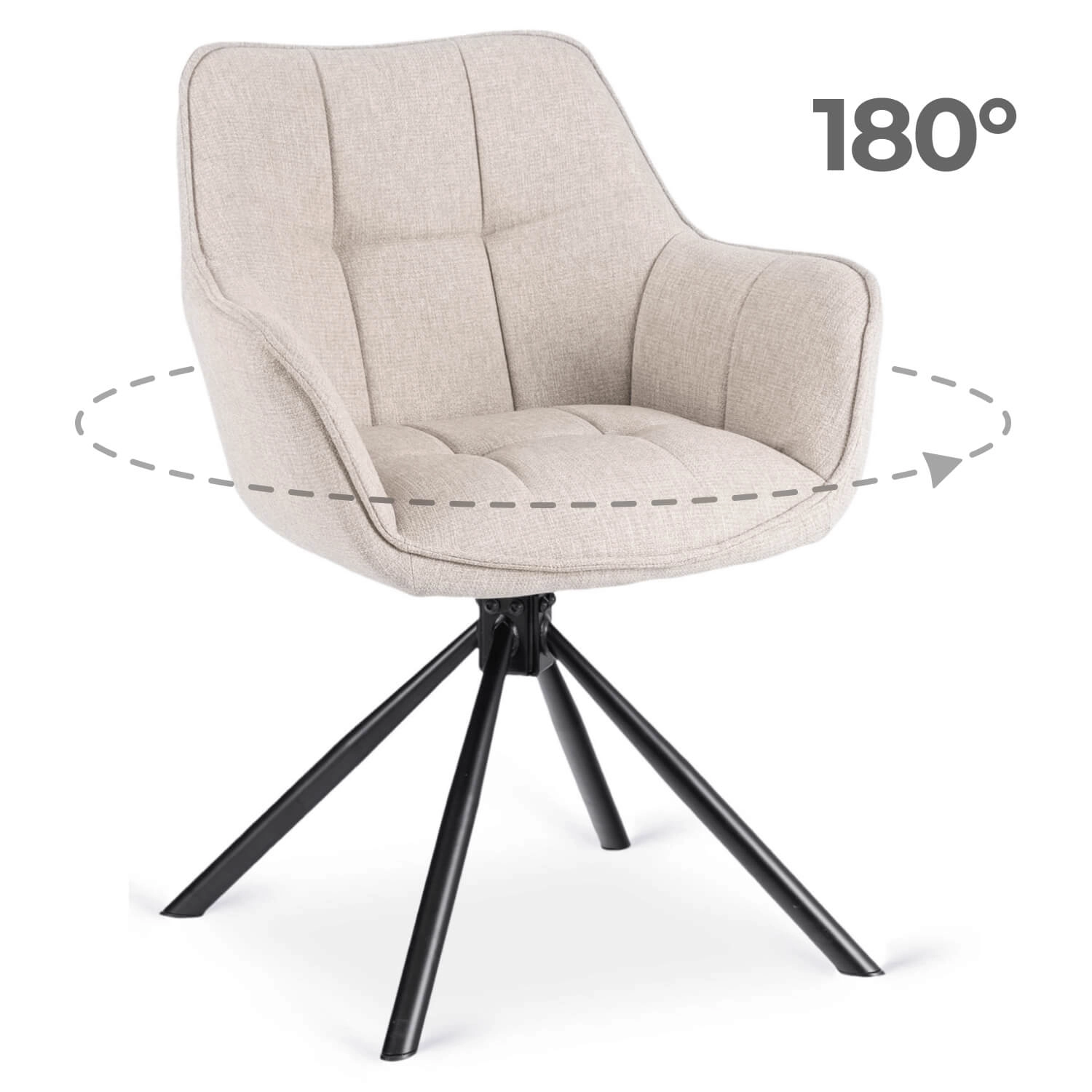 PEONY 2 Beige Drehstuhl