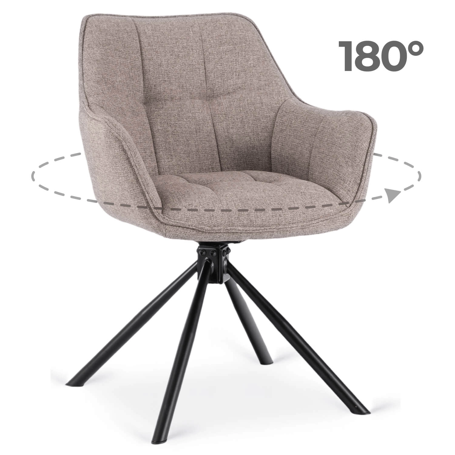 PEONY 2 Cappuccino Drehstuhl