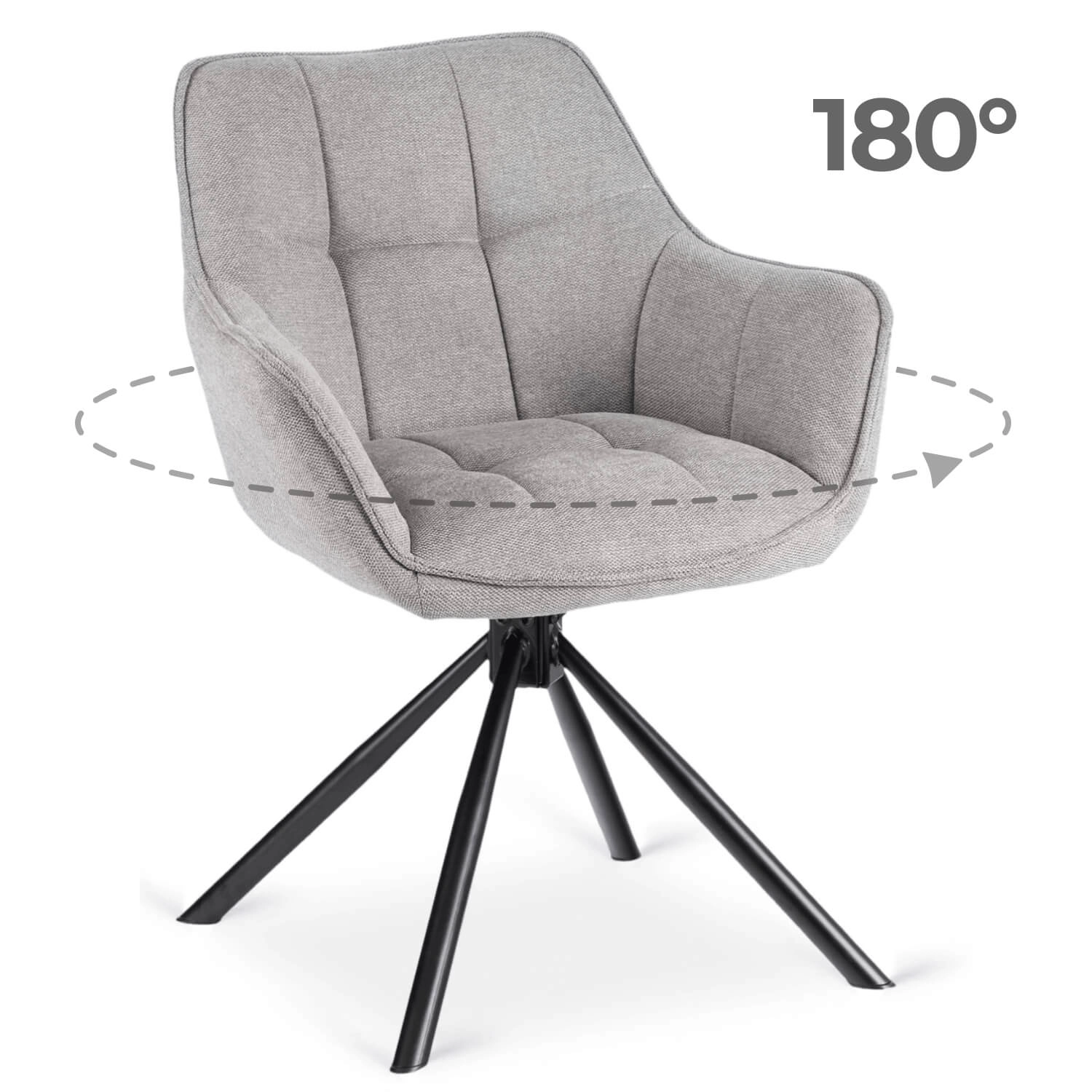 PEONY 2 Drehstuhl Grau